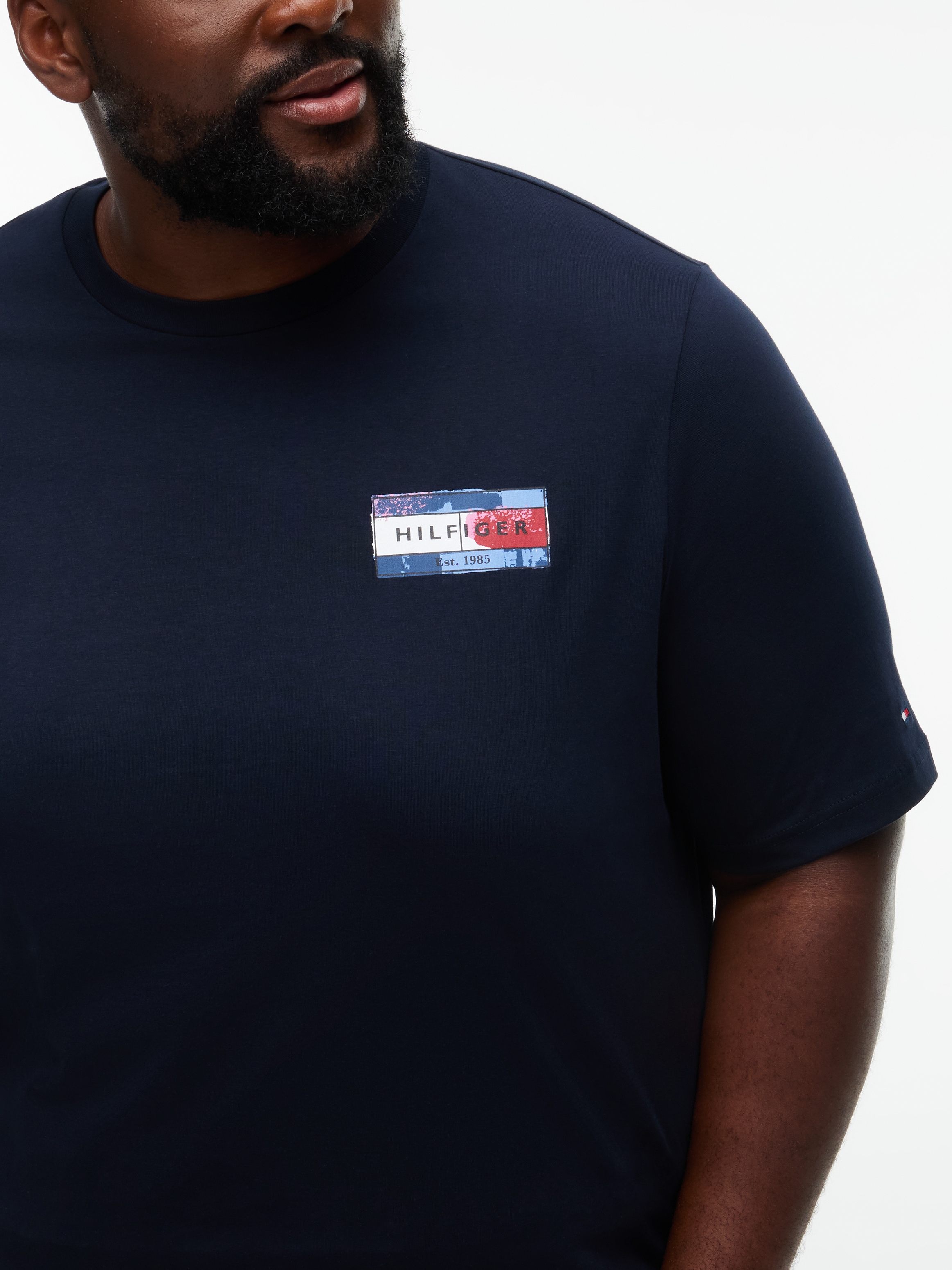 Tommy Hilfiger Big & Tall T-shirt »BT-BACK FLAG GRPHIC« avec impression dans le dos, coupe normale