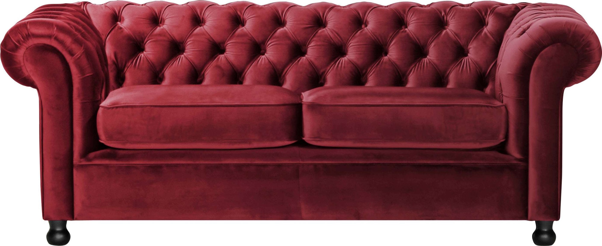 Home affaire 3-Sitzer »BRONNOY Chesterfield Sofa mit aufwendiger Knopfheftung, Breite 193 cm« Sofa mit geschwungenen Armlehnen, Chesterfield-Optik, Glamour