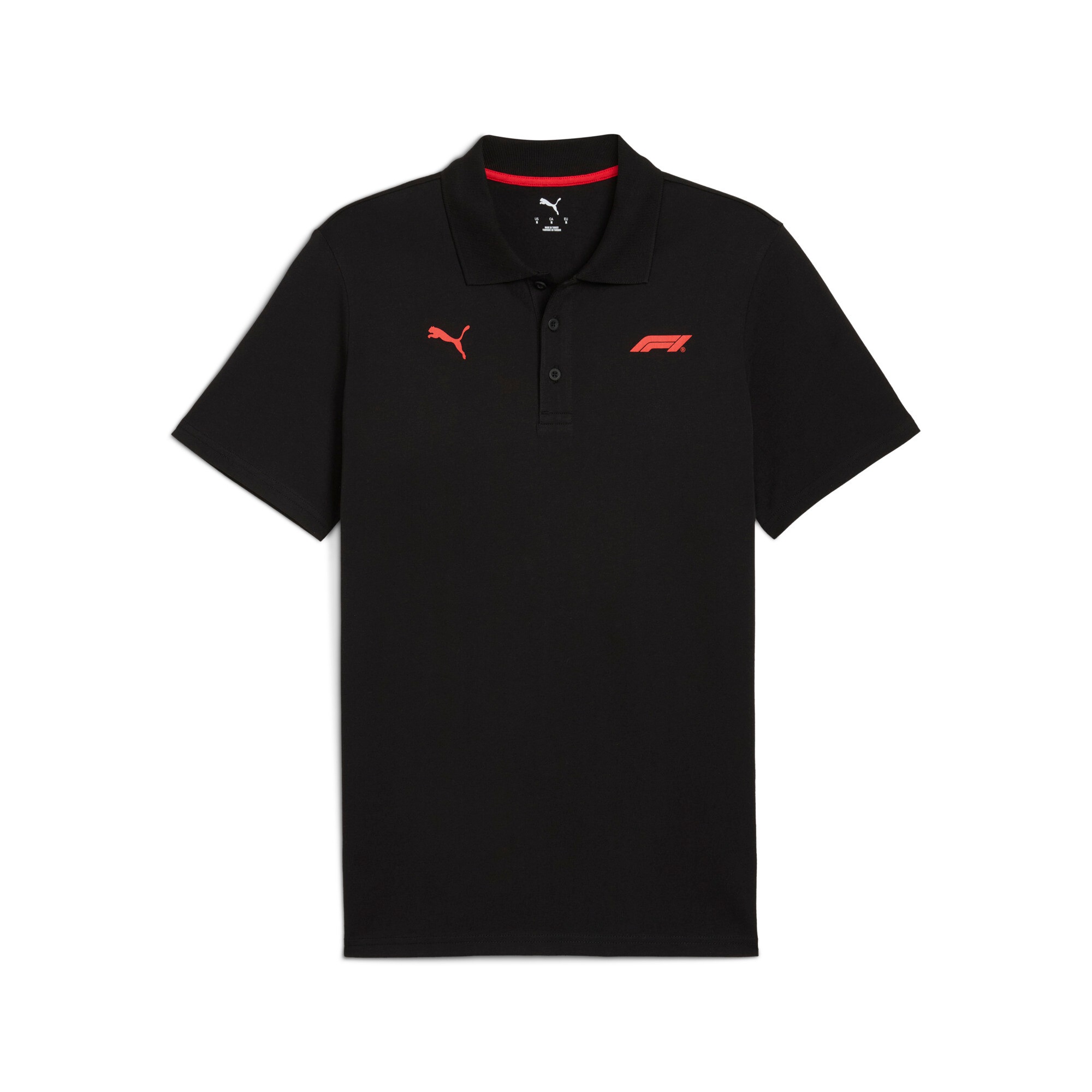 Image of PUMA Poloshirt "F1 ESS LOGO POLO 180G" reguläre Passform, Kurzarm, gerippter Kragen mit Knopfleiste