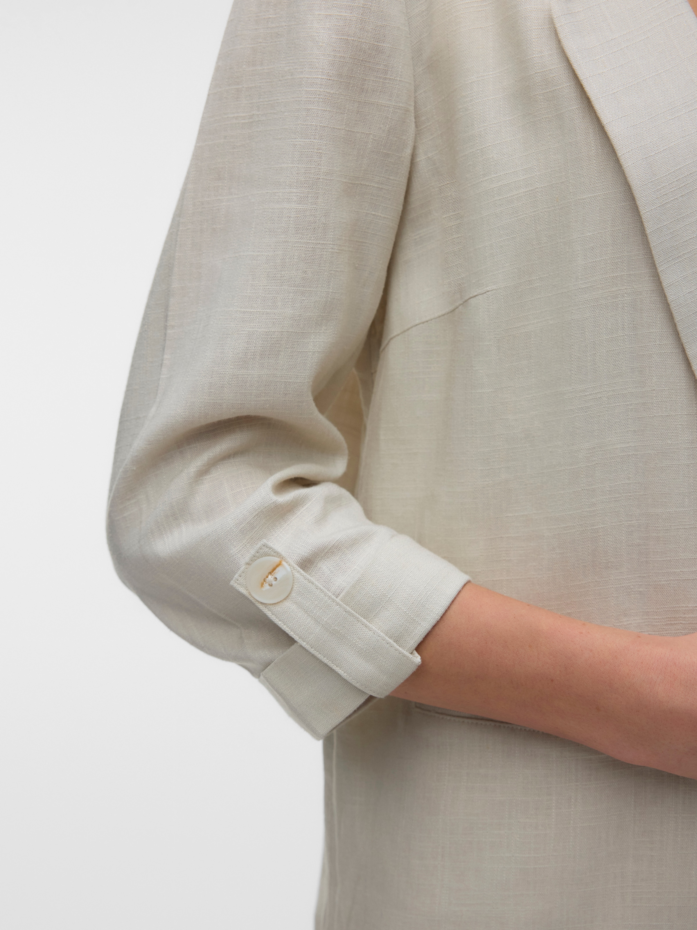 Vero Moda Blazer long »VMROSIE 3/4 LOOSE BLAZER NOOS« mélange viscose, coupe régulière, avec lin