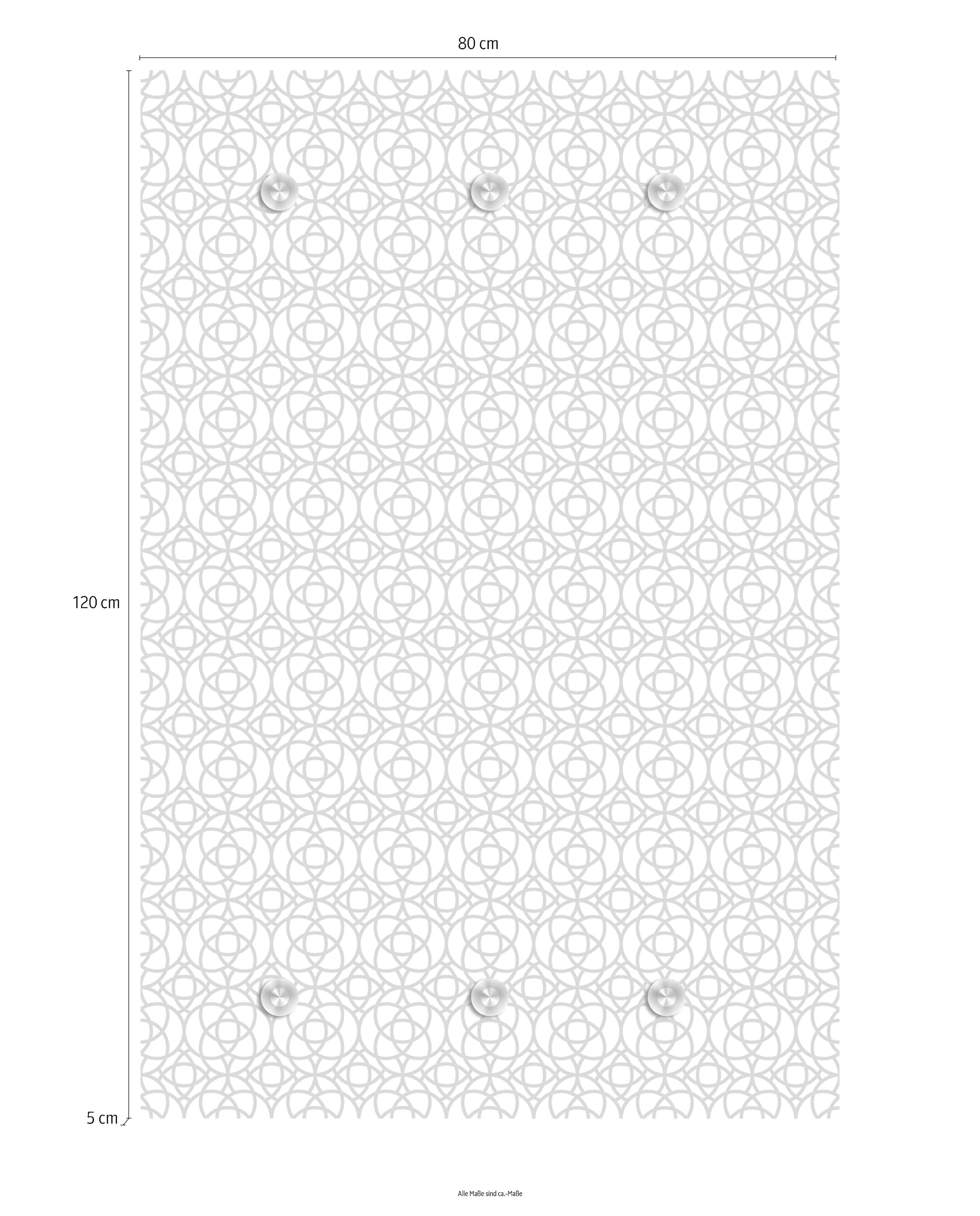 queence Garderobenleiste »Ringe« mit 6 Haken, 80 x 120 cm