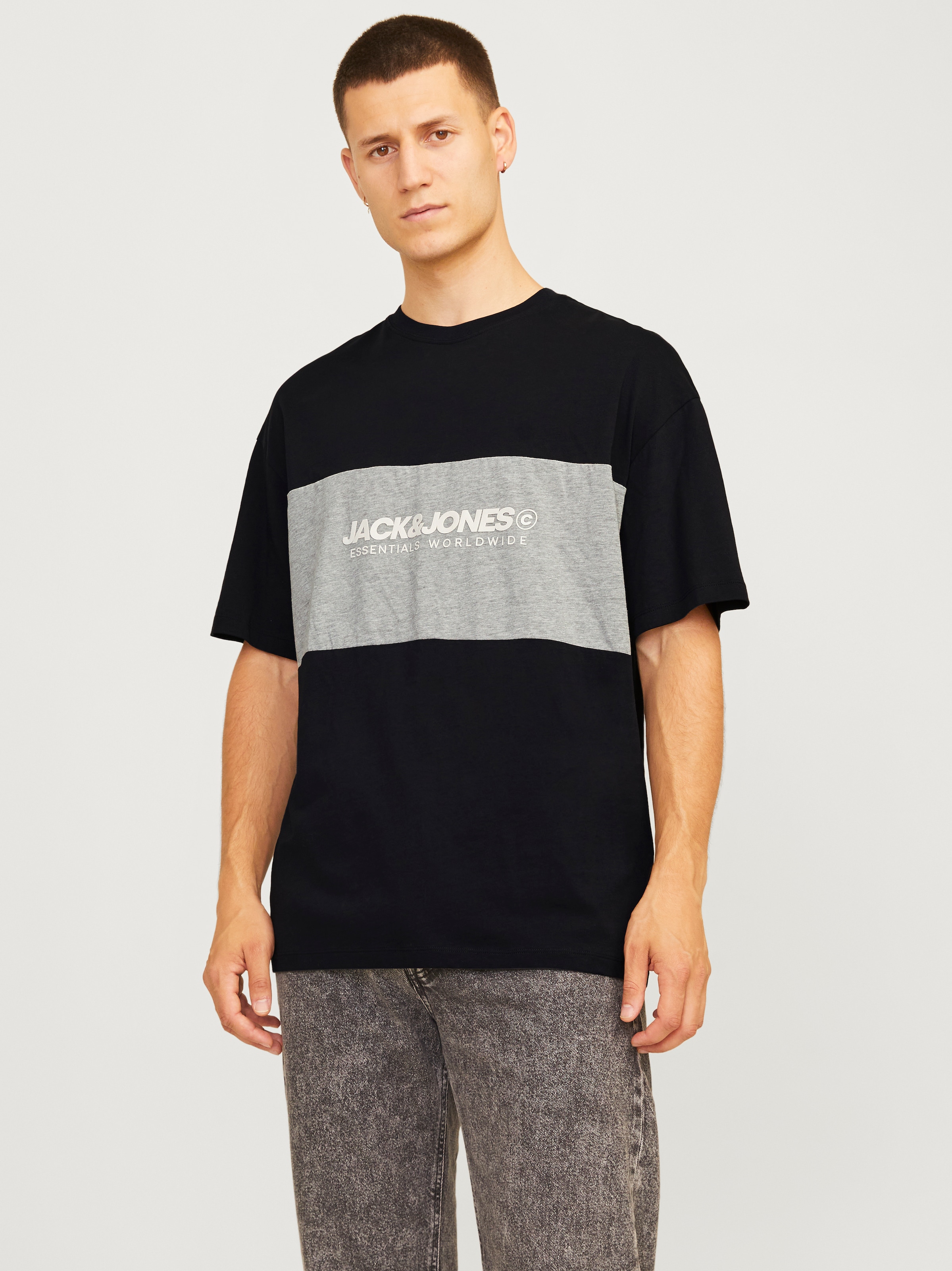 Image of Jack & Jones Rundhalsshirt "JJELEGACY BLOCKING TEE SS O-NECK NOOS"