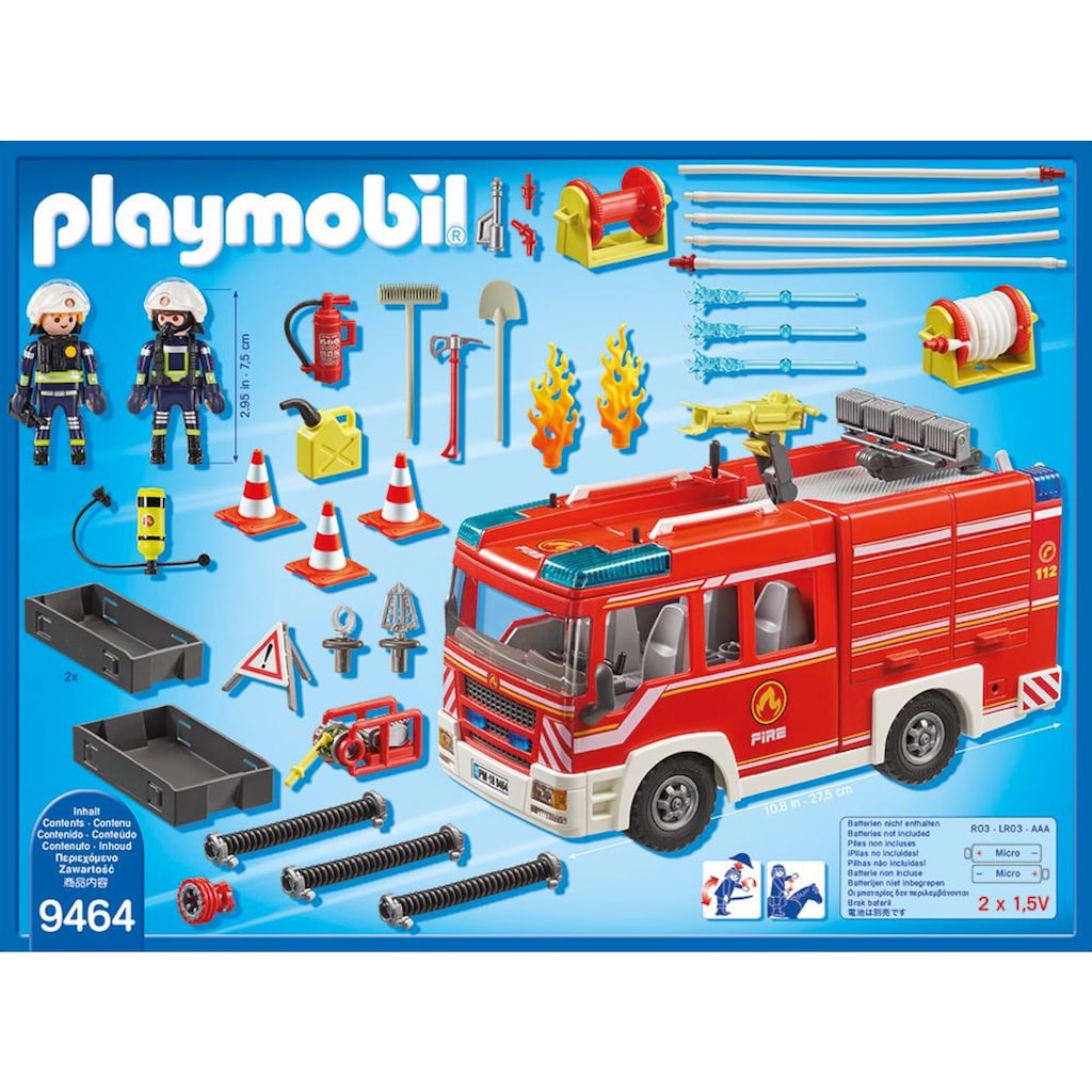 Playmobil® Konstruktions-Spielset »Feuerwehr-Rüstfahrzeug (9464), City Action«