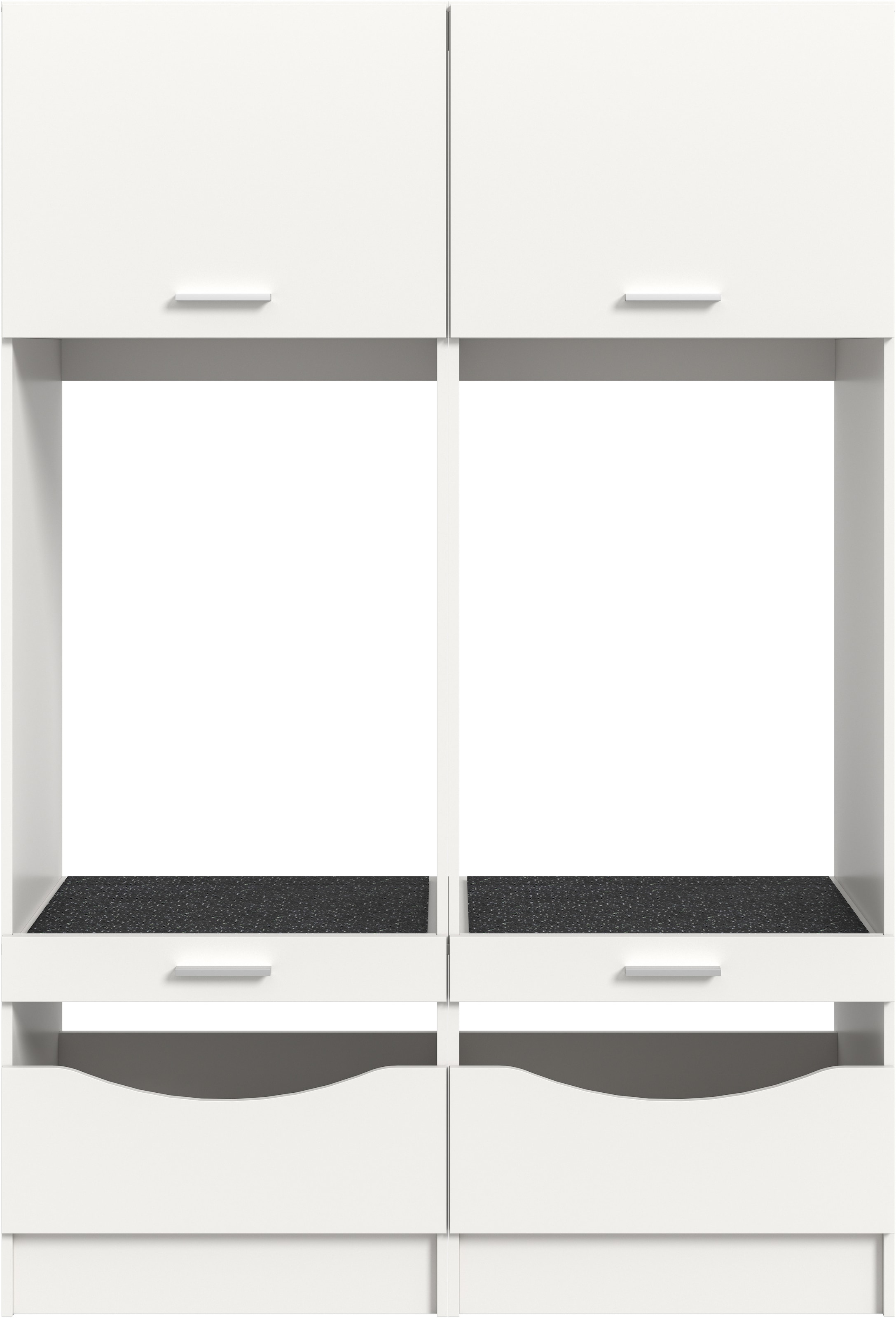 welltime Set d'armoires multi-usages »FALAS, TOPSELLER!, 2-teilig, Hauswirtschaftsraum Set, Breite 133 cm«