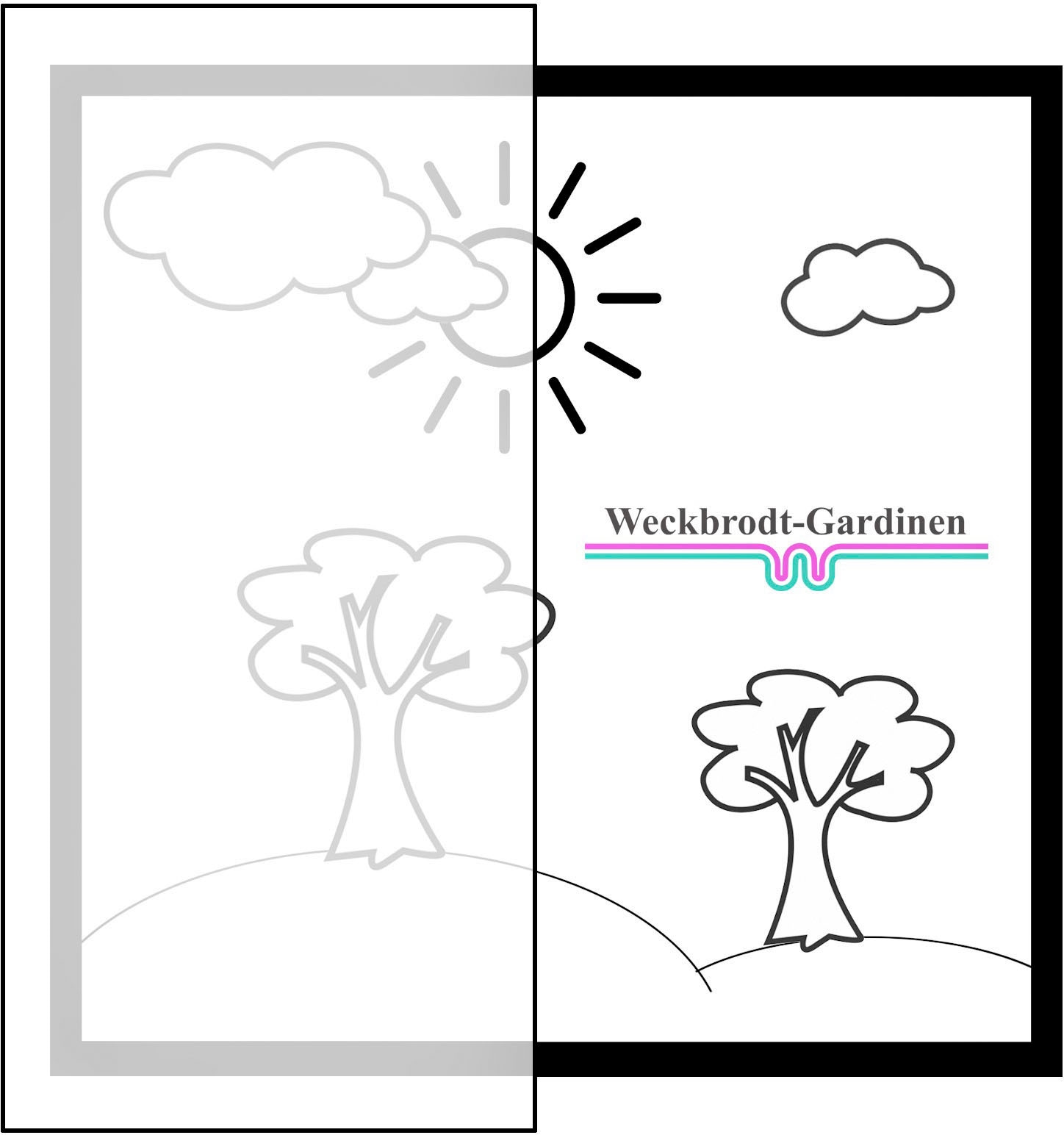 Weckbrodt Gardine »Weimar«, (1 St.), Jacquard, floral, Halbtransparent, Sockel, Bordüre, gebogt, Store