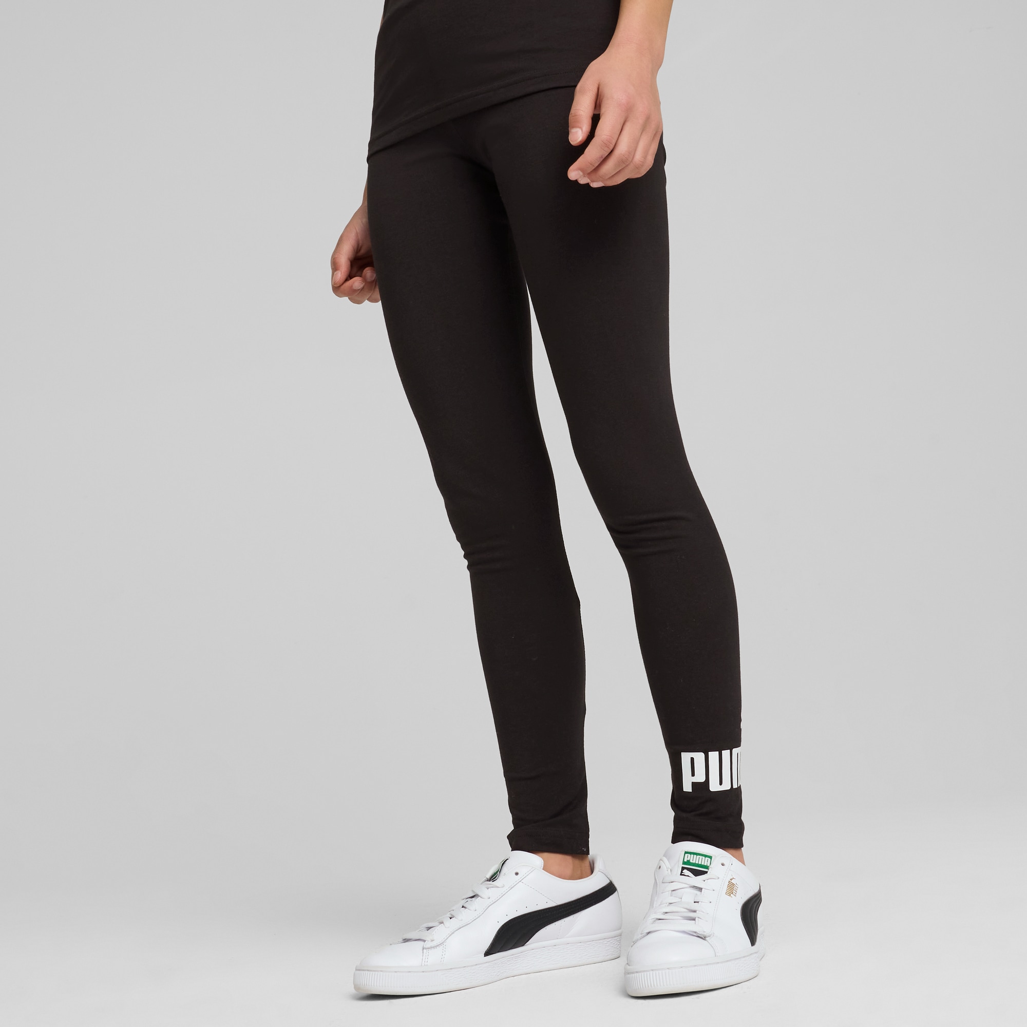 Image of PUMA Leggings "ESS NO 1 LOGO LEGGINGS G" für Jugendliche, elastischer Bund, schmale Passform, Tight Fit