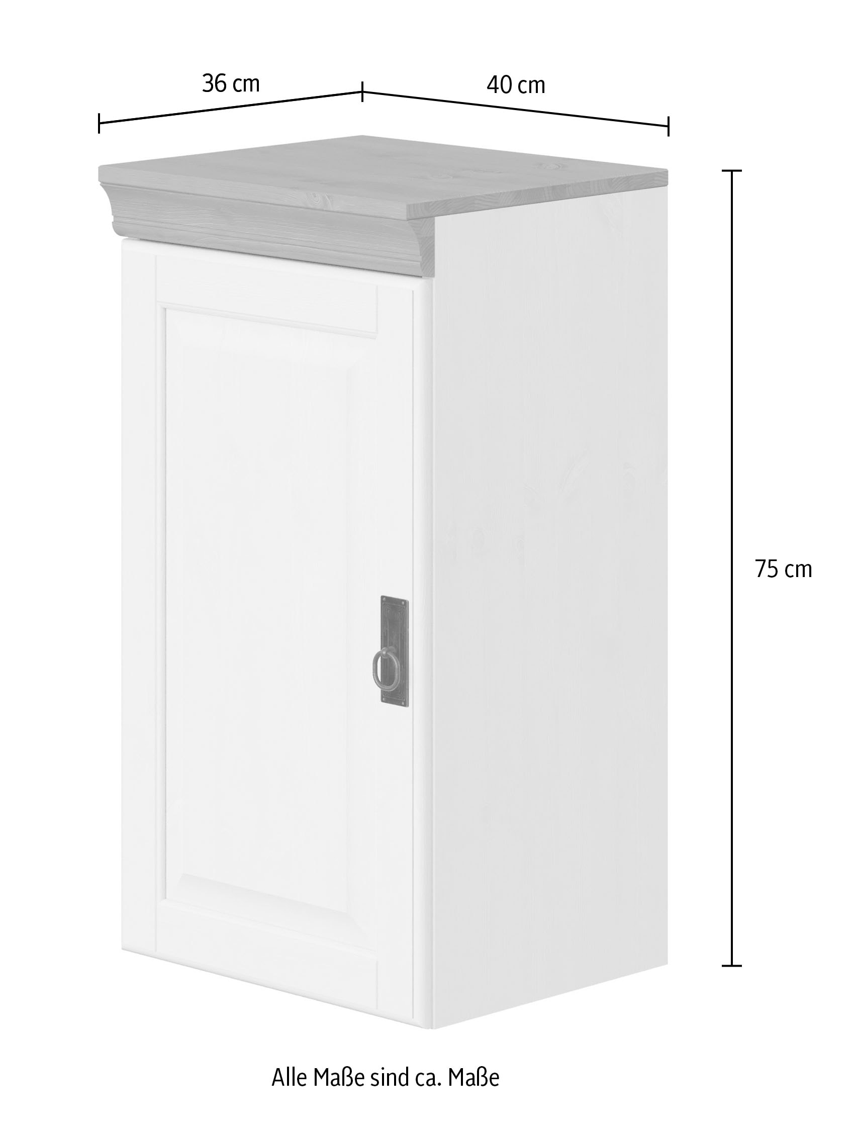 GOODproduct Armoire suspendue »Rügen« Breite 40 cm, FSC® zertifiziertes Massivholz, 1 Tür, 1 Einlegeboden