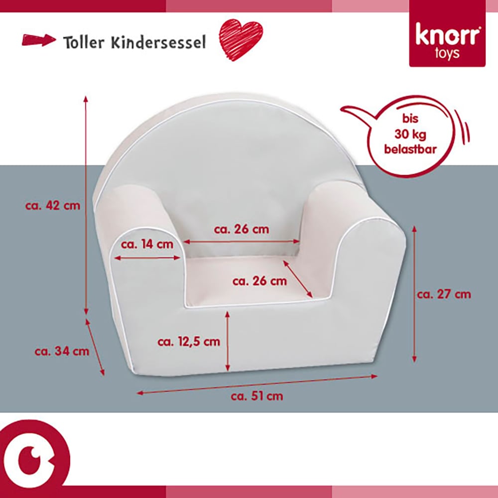 Knorrtoys® Sessel »Einhorn beige« für Kinder; Made in Europe