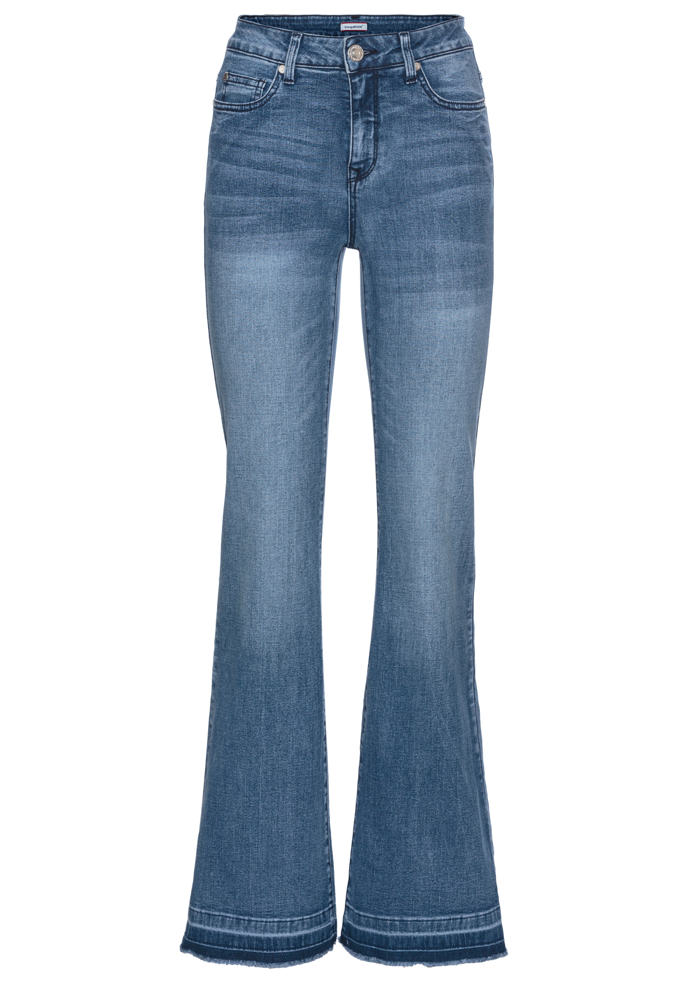 KangaROOS Weite Jeans, Flare Weite Jeans High Waist