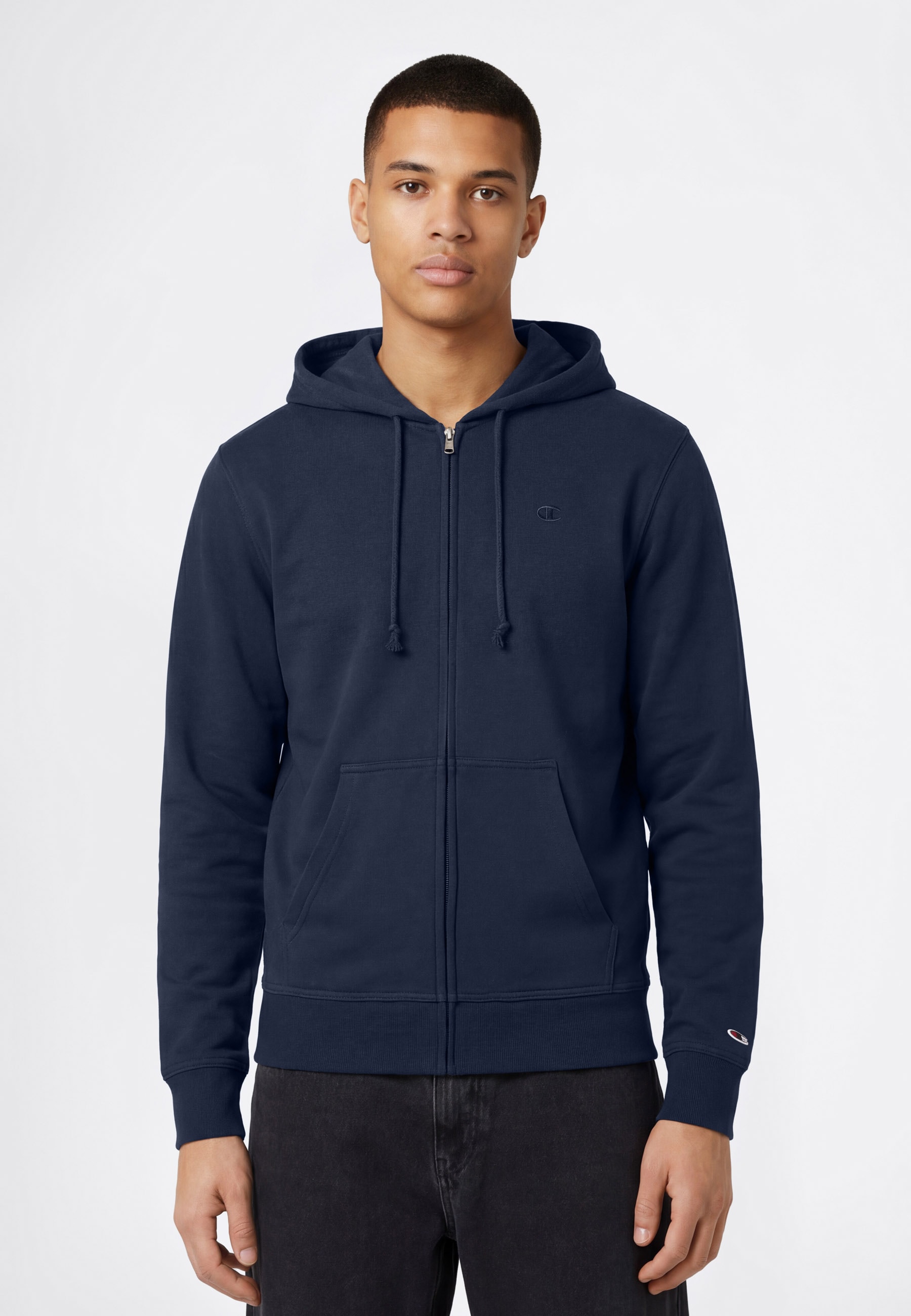 Image of Champion Kapuzensweatjacke "ICONS TONAL Terry Full Zip Hoodie" mit Kapuze, aus Baumwoll-Polyester-Material, sportlicher Stil