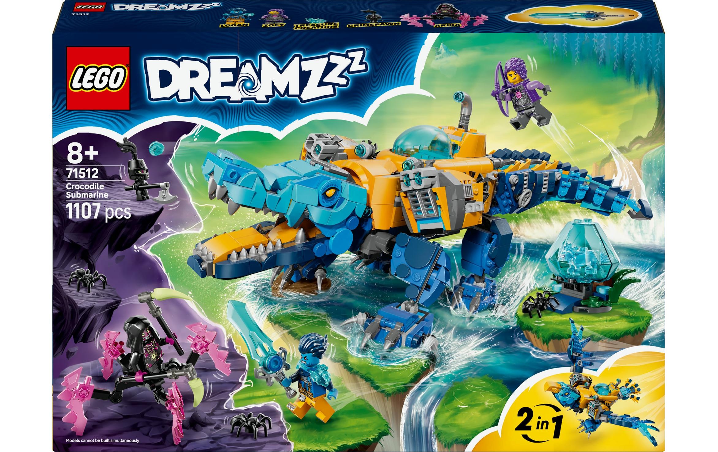 Image of LEGO Konstruktionsspielsteine "DreamZzz Krokodil-U-Boot 71512"