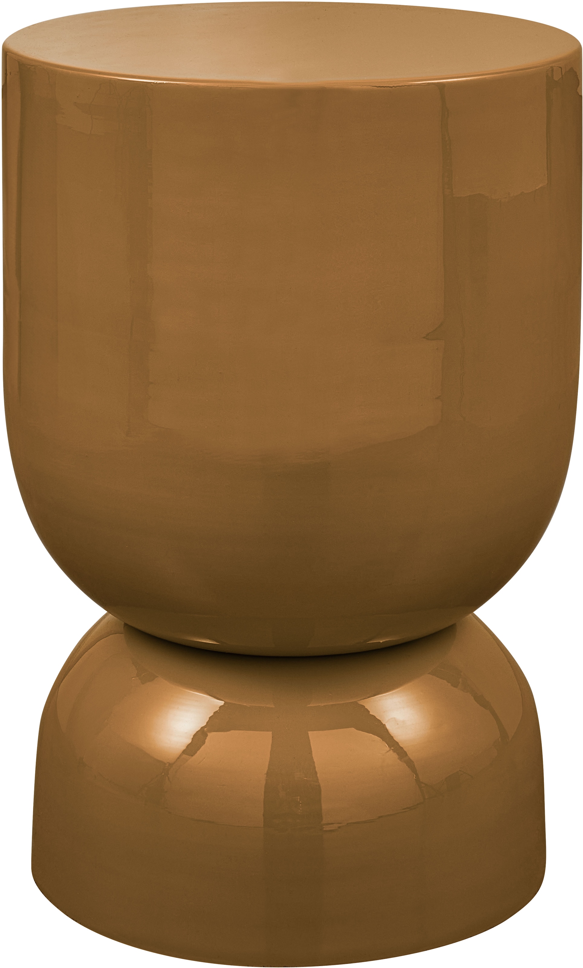 Image of WOOOD Beistelltisch "Glanz Metall mit Hochglanz-Lackierung in spielerischer Form" H 47 x B 32 x D 32 cm, Tragkraft 25 kg, lebenslange Schutzlackierung