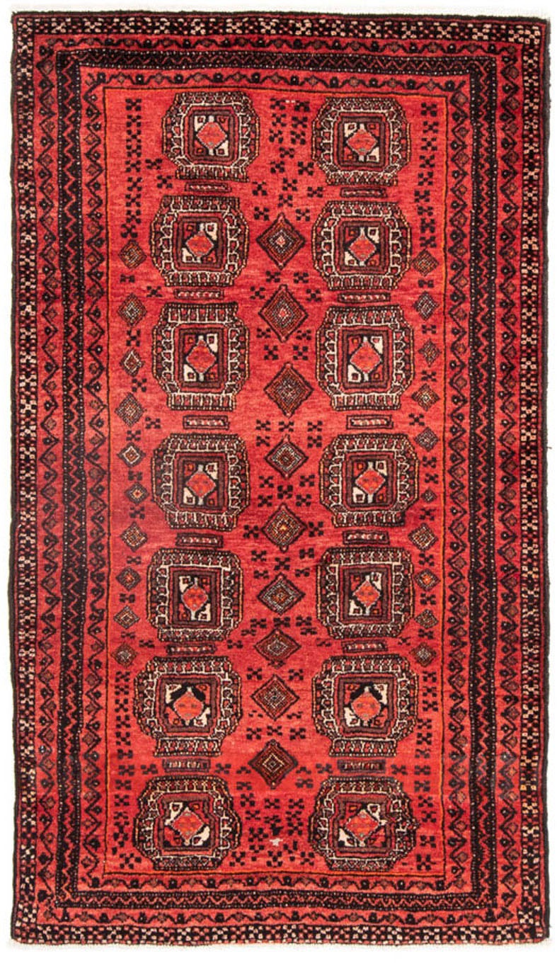Image of morgenland Hochflor-Läufer »Belutsch Durchgemustert Rosso 197 x 109 cm«, rechteckig, 0,8 mm Höhe, Handgeknüpft bei Ackermann Versand Schweiz