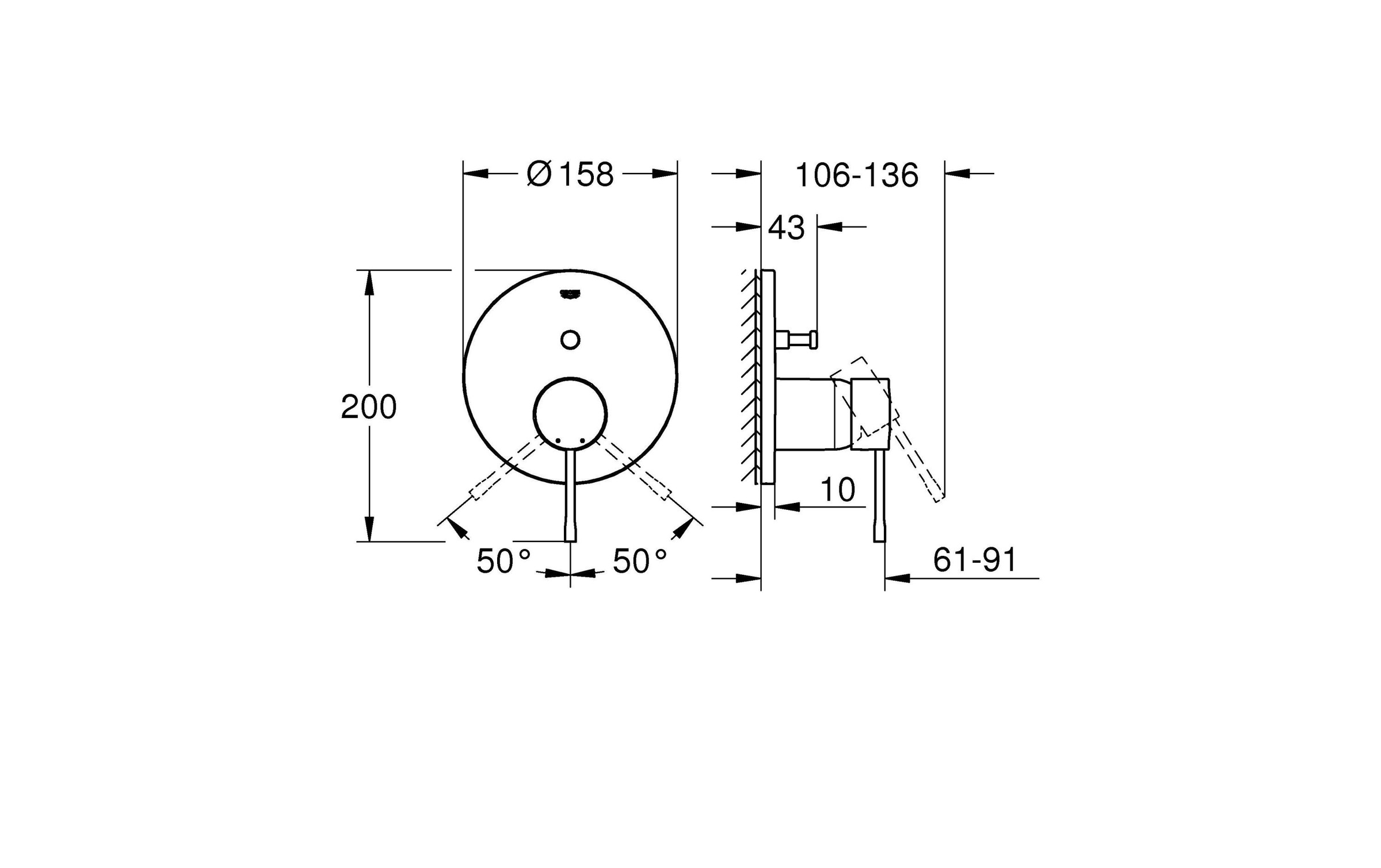 Grohe Robinetterie de salle de bain »Essence Einhand Wannenbatterie«