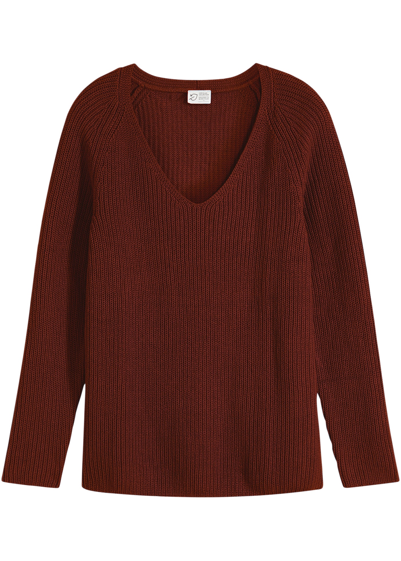 bonprix Strickpullover »Gerippter Pullover aus reiner Baumwolle« aus reiner Baumwolle