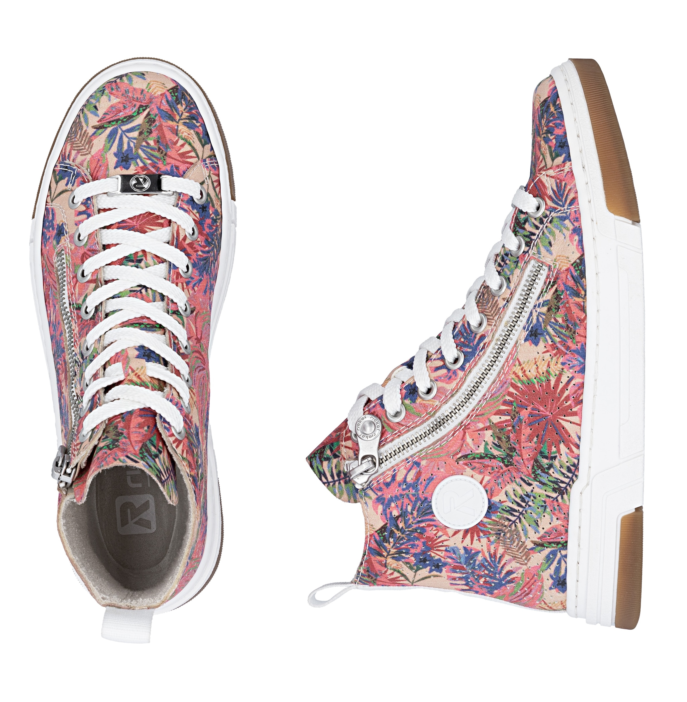 Rieker Sneakers  High Top-Sneaker, Freizeitschuh, Schnürschuh mit Plateausohle