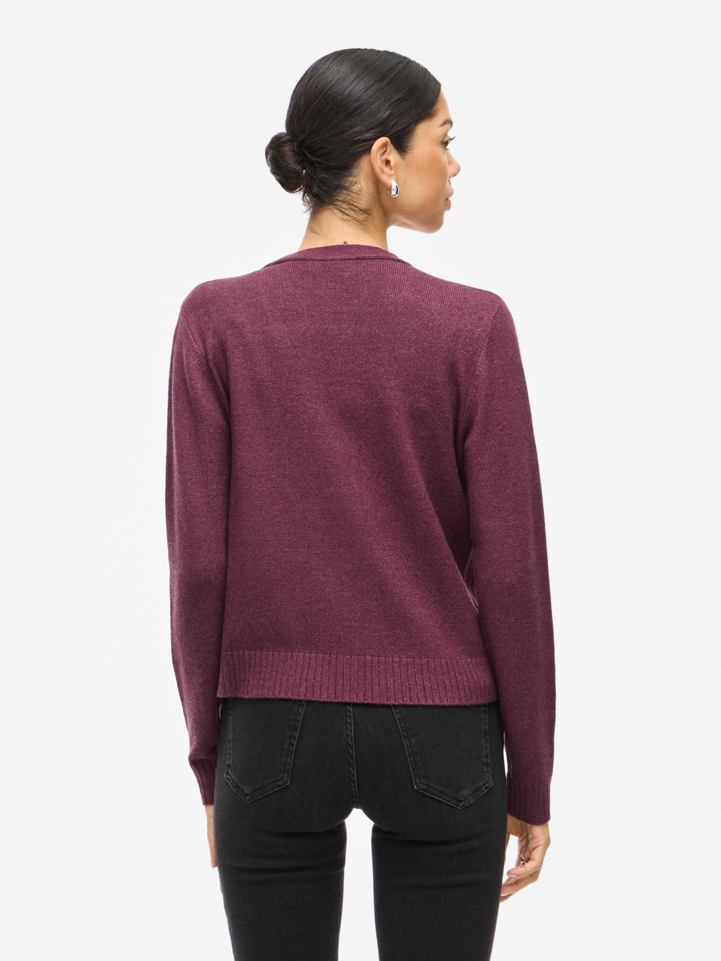 Vila Cardigan »VIRIL SHORT L/S KNIT CARDIGAN-NOOS« Materialmix, regular fit