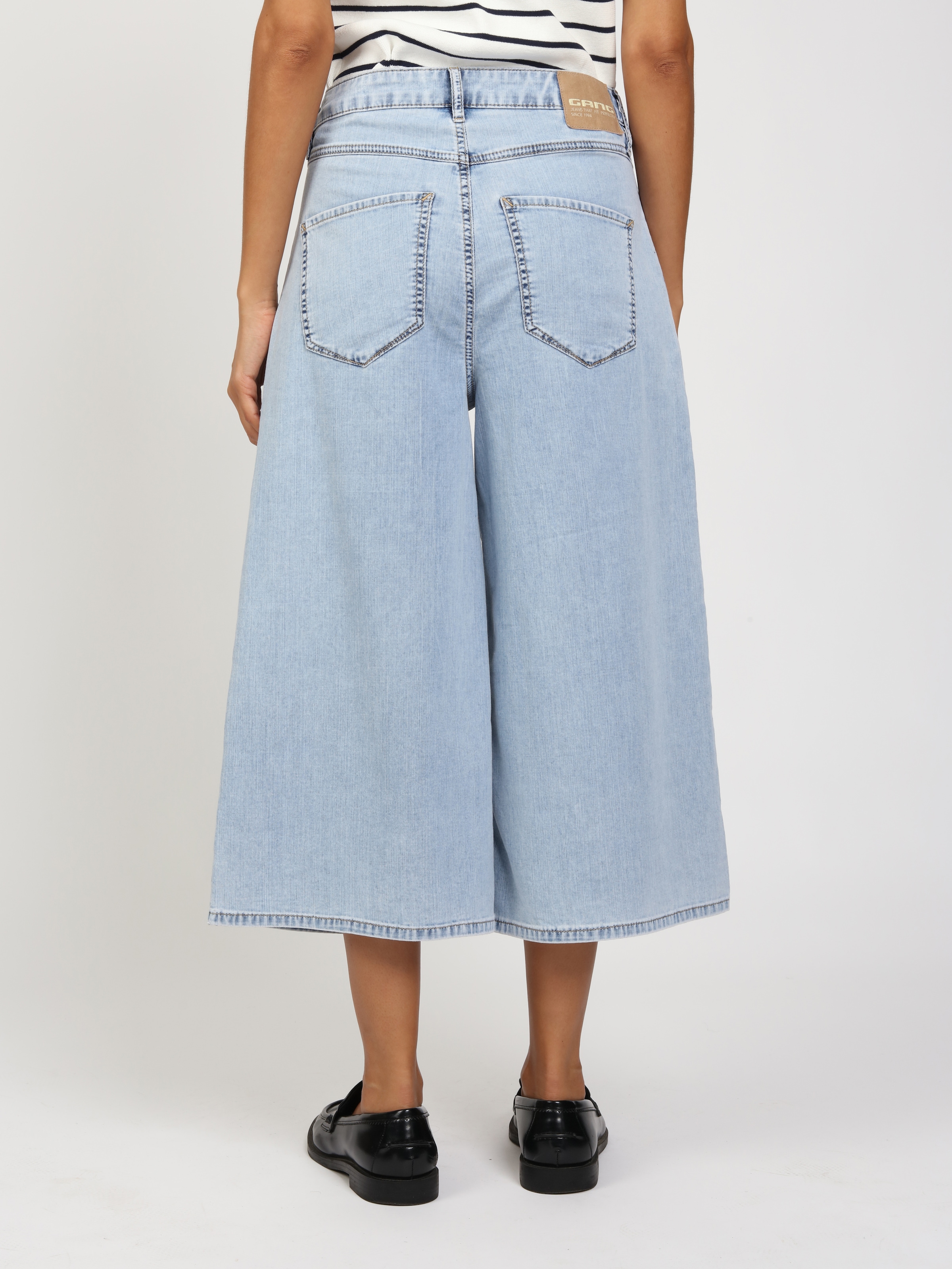 GANG Jeans 7/8 »94WANDA CULOTTE« denim clair en coupe large (Wide Fit)