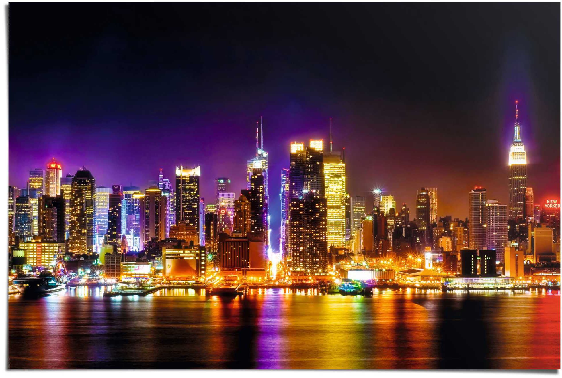 Image of Reinders Poster "Manhattan Skyline Reflektionen" 1 Stk. tlg.