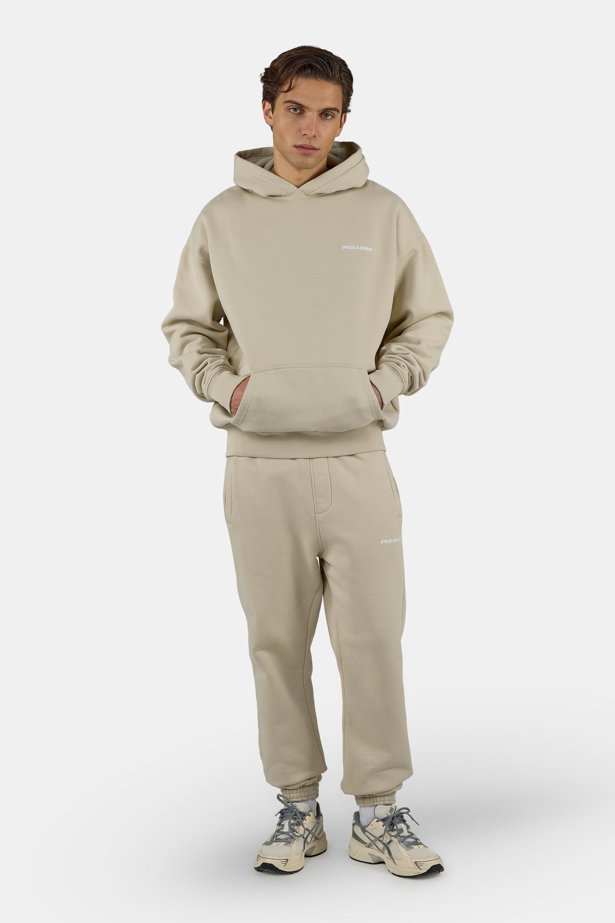 PEGADOR Sweat à capuche »Logo Oversized Hoodie«, mélange de coton, oversize
