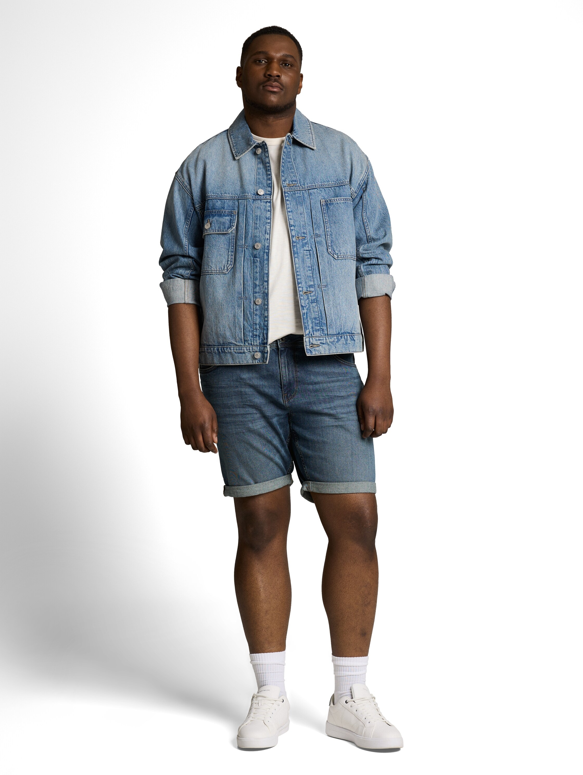 TOM TAILOR PLUS Jeansshorts im 5-Pocket-Sytel - Grosse Grössen