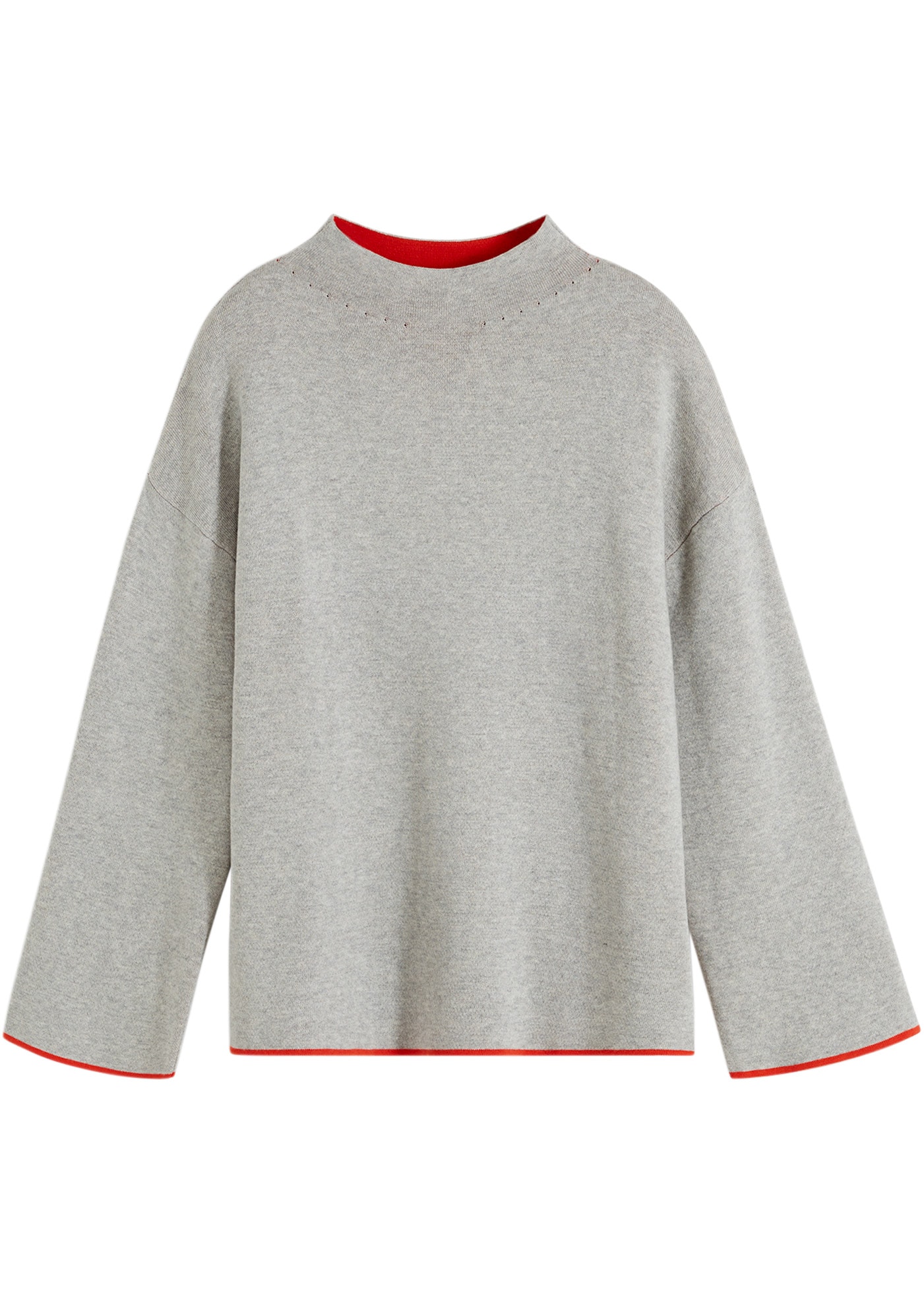 bonprix Strickpullover »Wende-Pullover aus Feinstrick« aus Feinstrick, mit Stehkragen, Wende-Pullover, Oversize-Passform