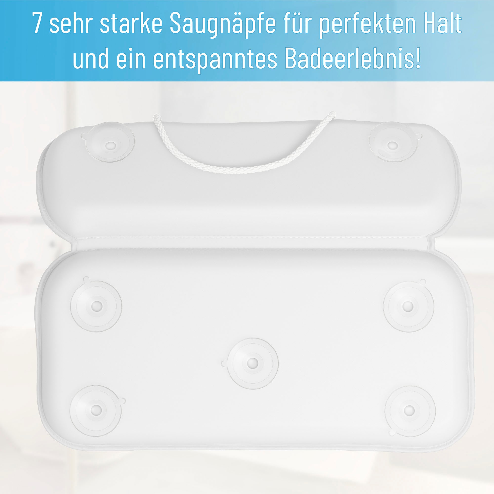 Sanilo Nackenkissen »Badewannenkissen Harmony«, bequem, rutschfest, kräftige Farben, mit 7 starken Saugnäpfen