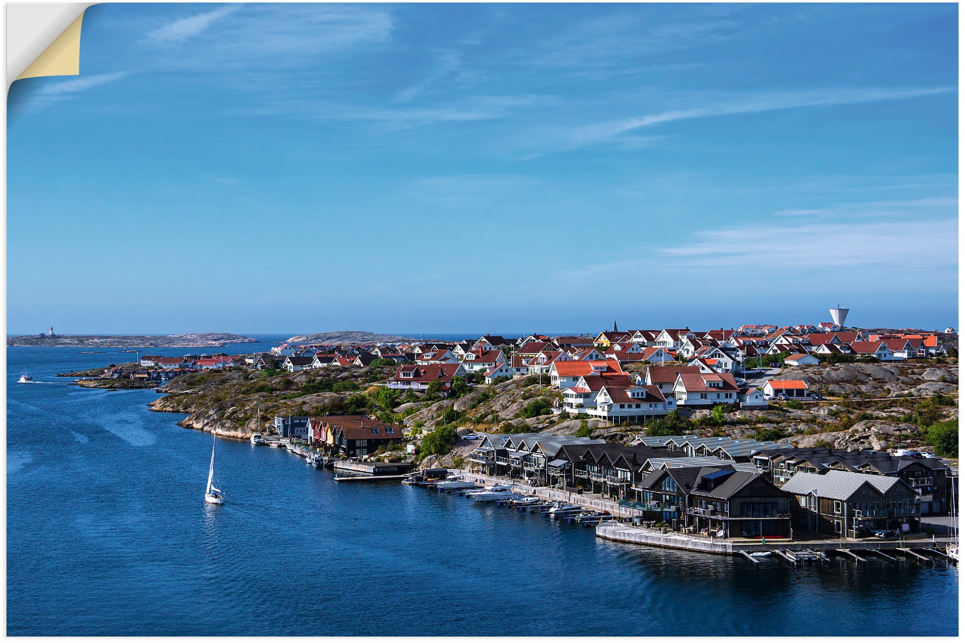 Image of Artland Wandbild »Blick auf den Ort Smögen in Schweden«, Schweden, (1 St.), in vielen Grössen & Produktarten - Alubild / Outdoorbild für den Aussenbereich, Leinwandbild, Poster, Wandaufkleber / Wandtattoo auch für Badezimmer geeignet bei Ackermann Versand