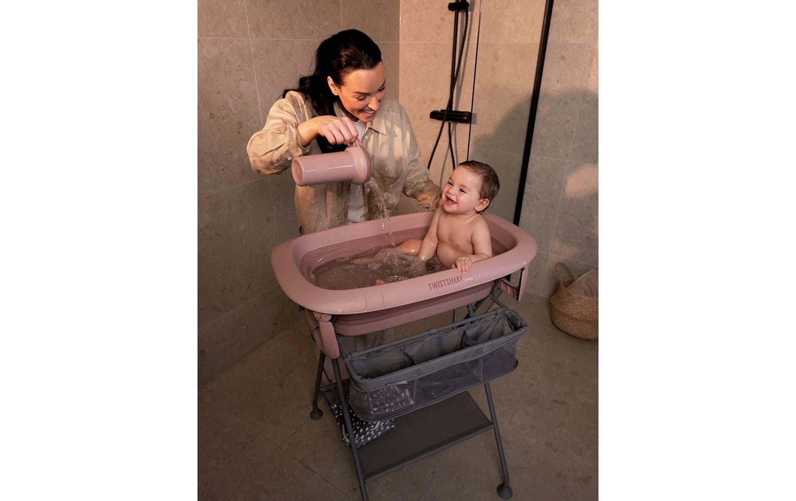   Baignoire pour bébé »Twistshake Baby + Kissen & Rinser Faded« Höhe 20 cm baignoire pliable pour jusqu'à 4 ans