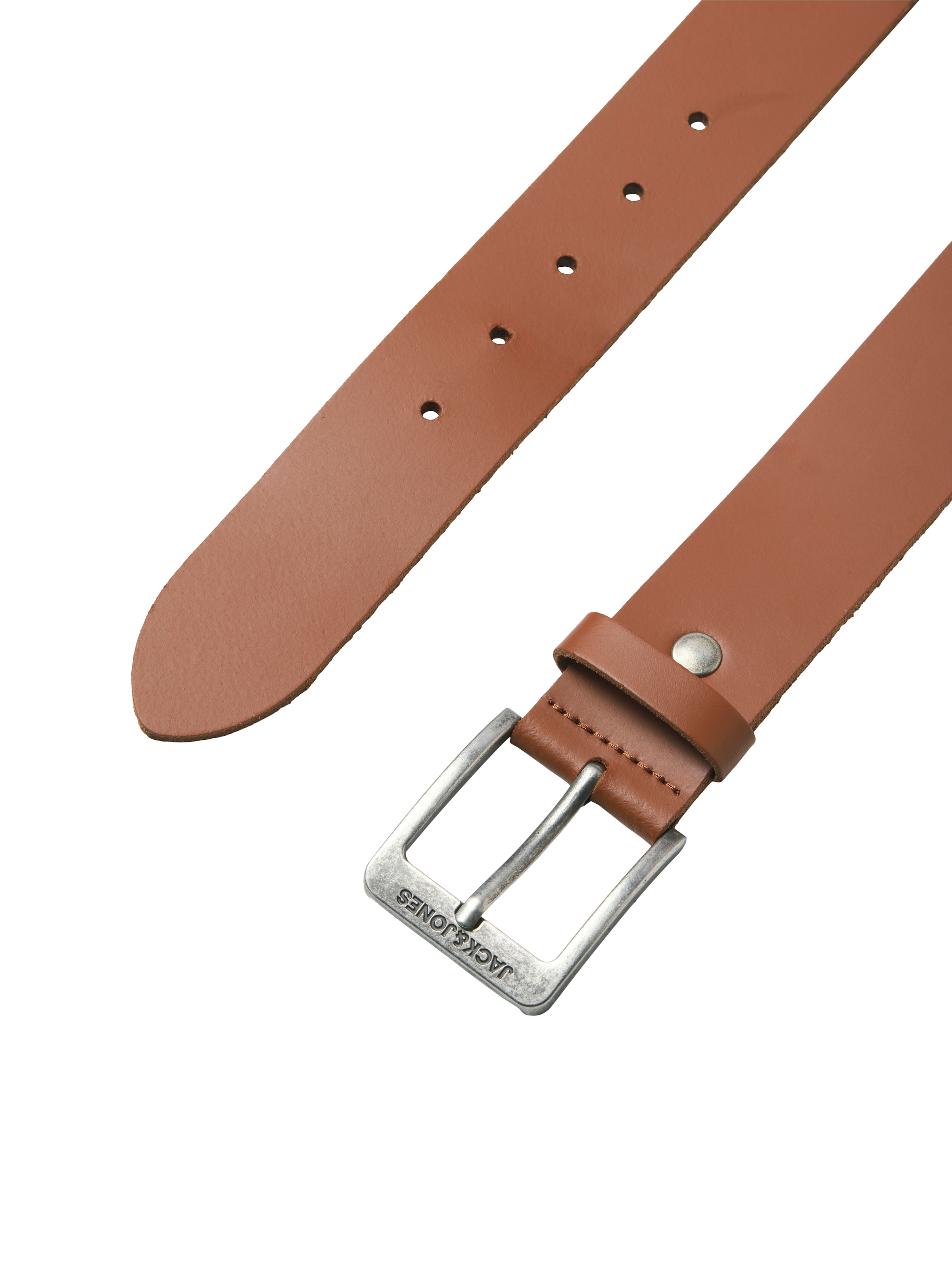 Jack & Jones Ceinture en cuir »JACBRAGA LEATHER BELT SN« mit silberner Schliesse
