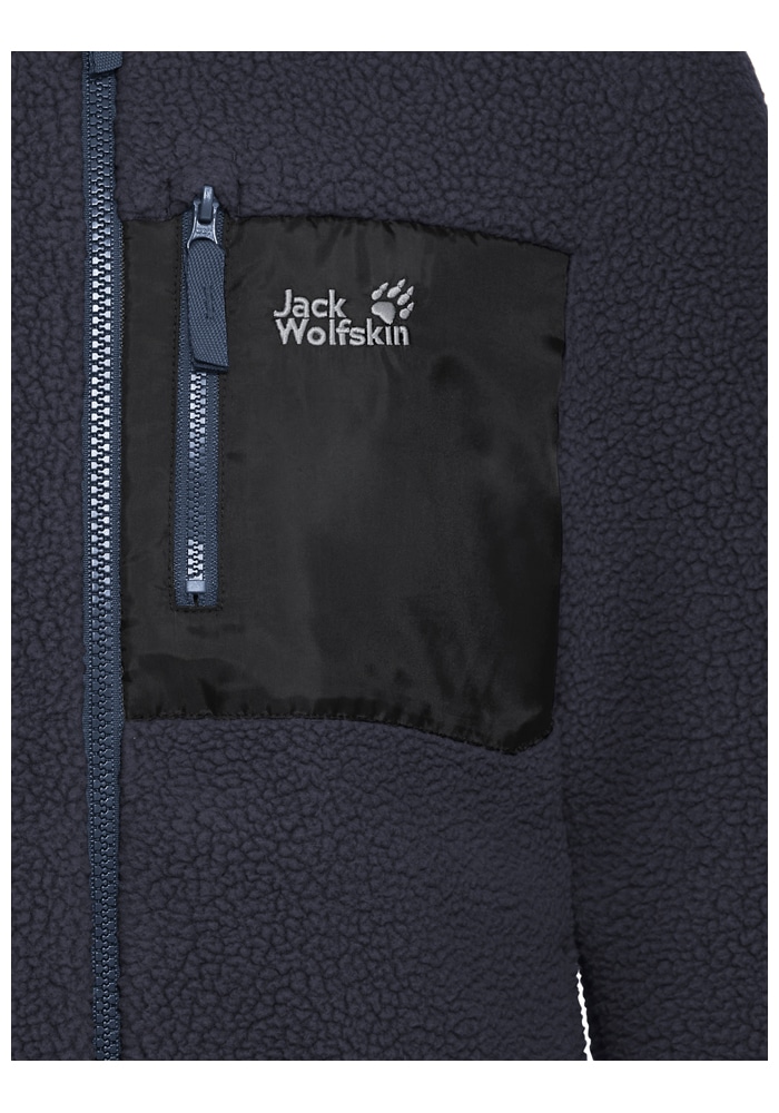 Jack Wolfskin Fleecejacke »LITE CURL FZ K« atmungsaktiv, Übergangsjacke, aufgesetzte Brusttasche mit Zipper