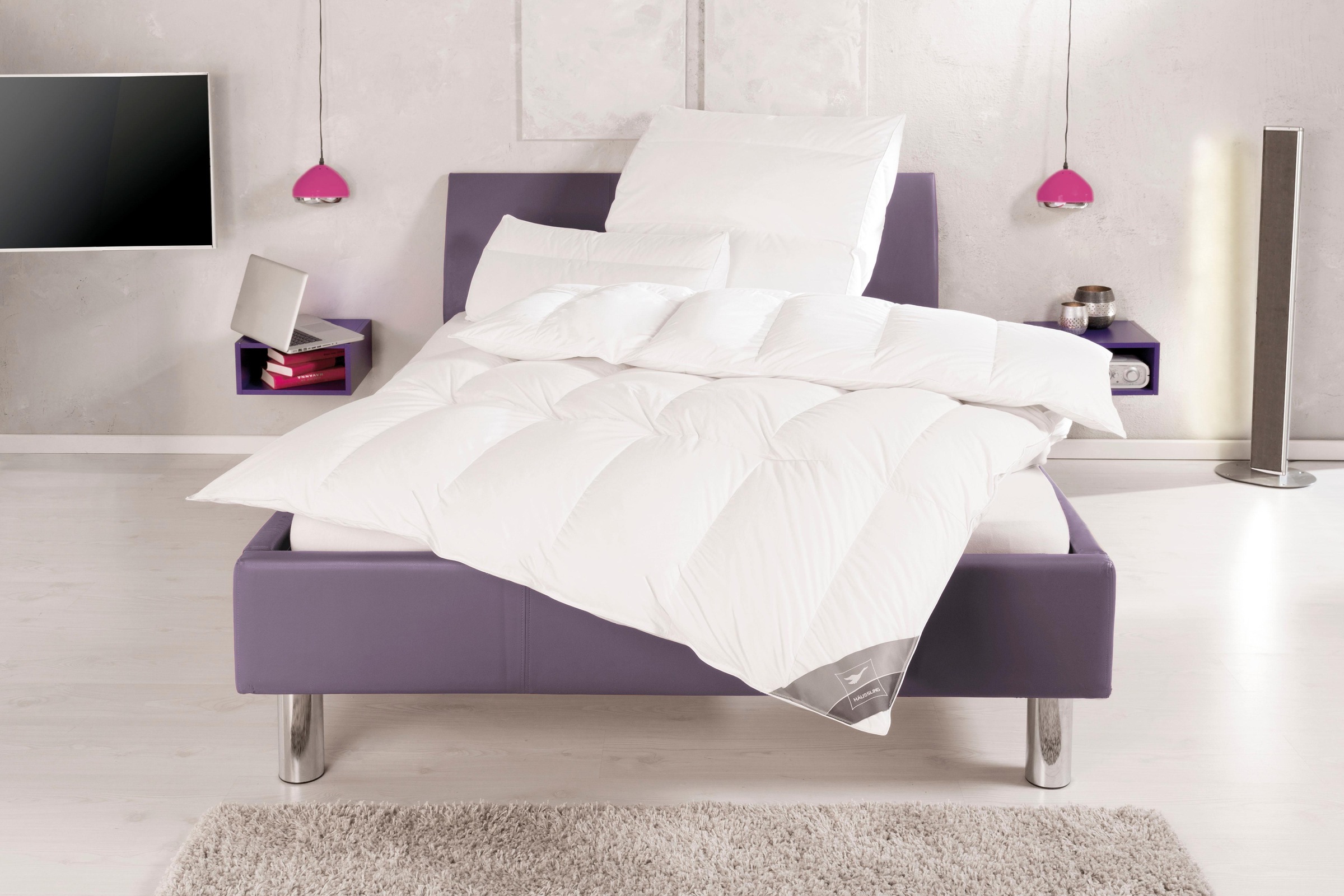 Haeussling Federkissen "BodyPerfect ModernLine" Füllung: 70Federn30Daunen 1 Stk. tlg. Federkissen in 40x80 oder 80x80 cm, ideal für Rücken- & Mischschläfer