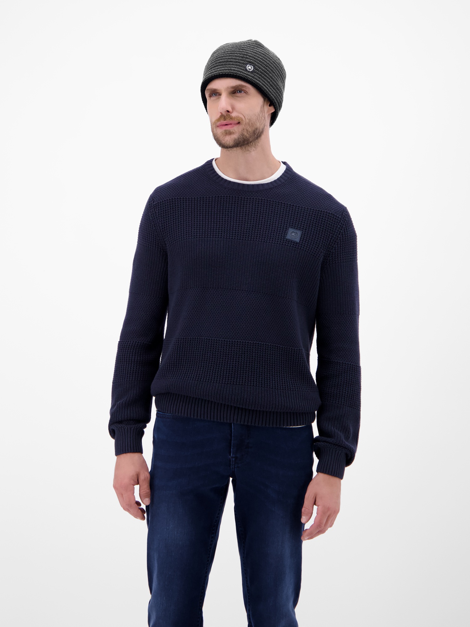 LERROS Bonnet de ski »Teddy-gefütterte Strickmütze, gestreift«