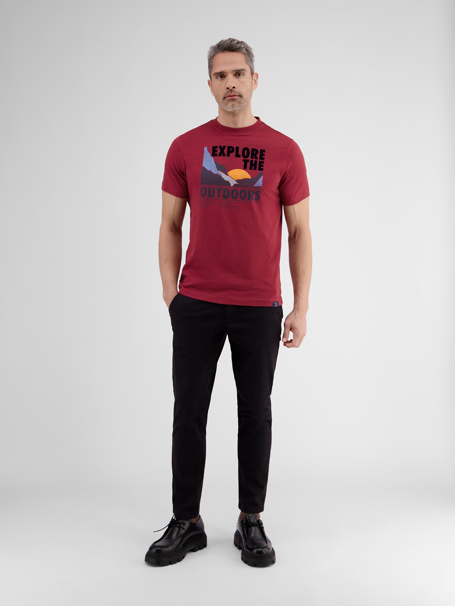 LERROS T-Shirt »LERROS T-Shirt mit Outdoor-Brustprint«
