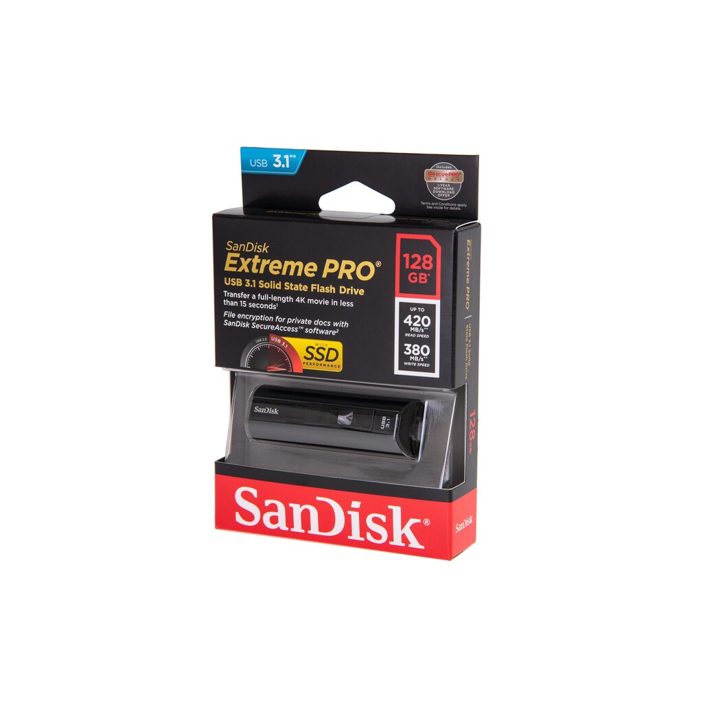 Sandisk USB-Stick »Extreme PRO USB 3,1 128 GB«, (Lesegeschwindigkeit 420 MB/s)