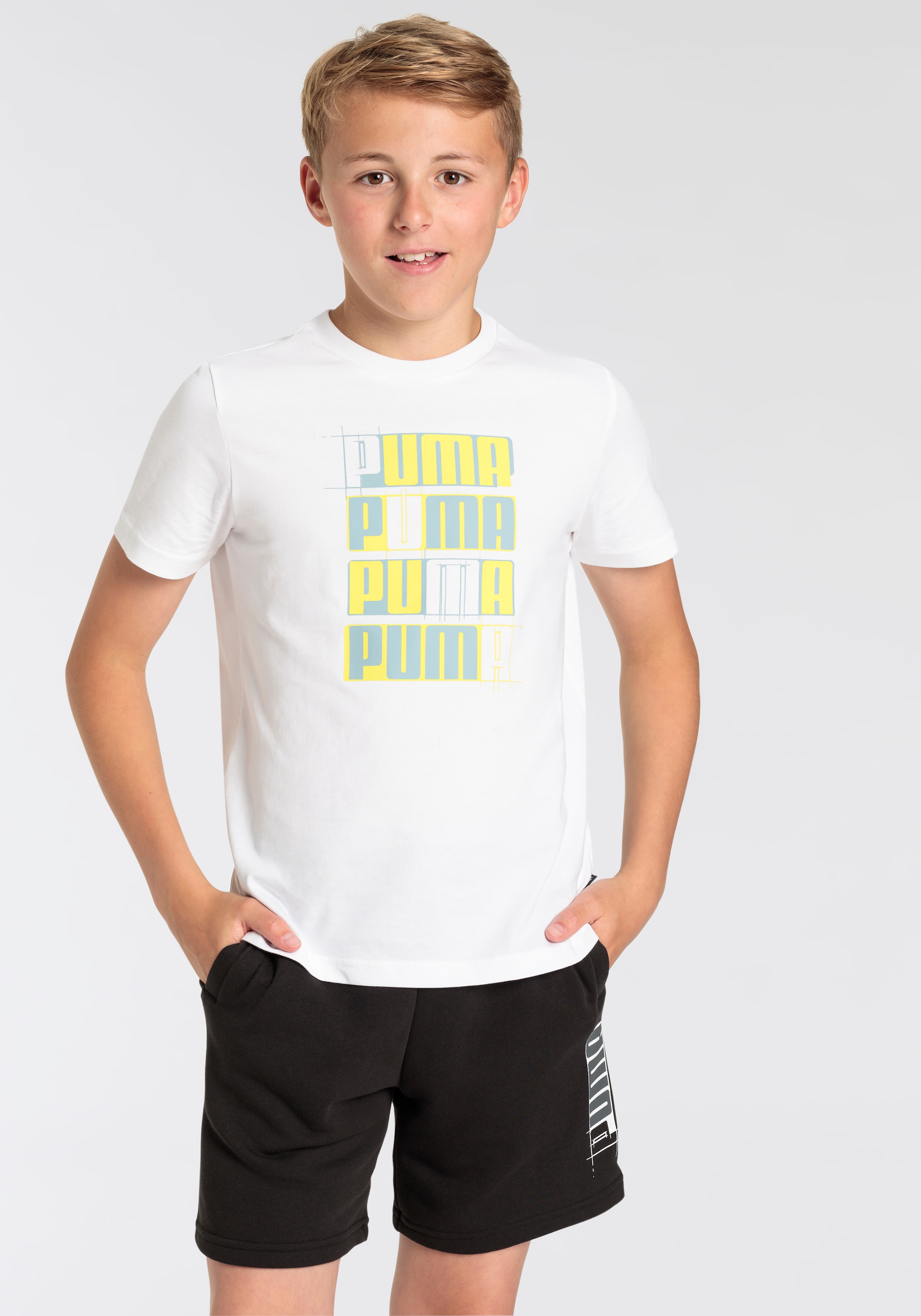 PUMA T-Shirt »ESS+ LOGO LAB TEE B«