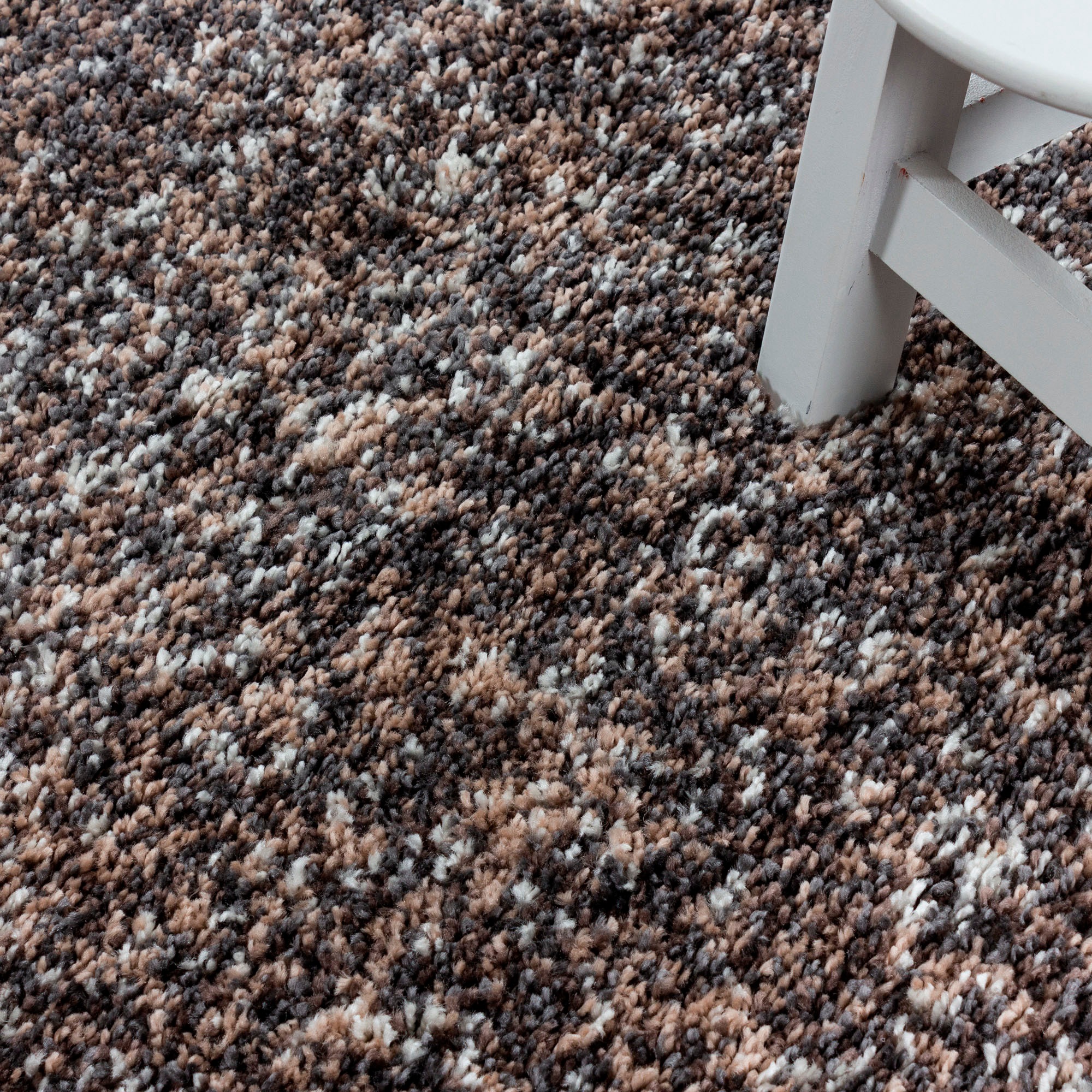 Ayyildiz Teppiche Hochflor-Teppich »Enjoy Shaggy«, rund, 50 mm Höhe, melierter Langflor, Wohnzimmer