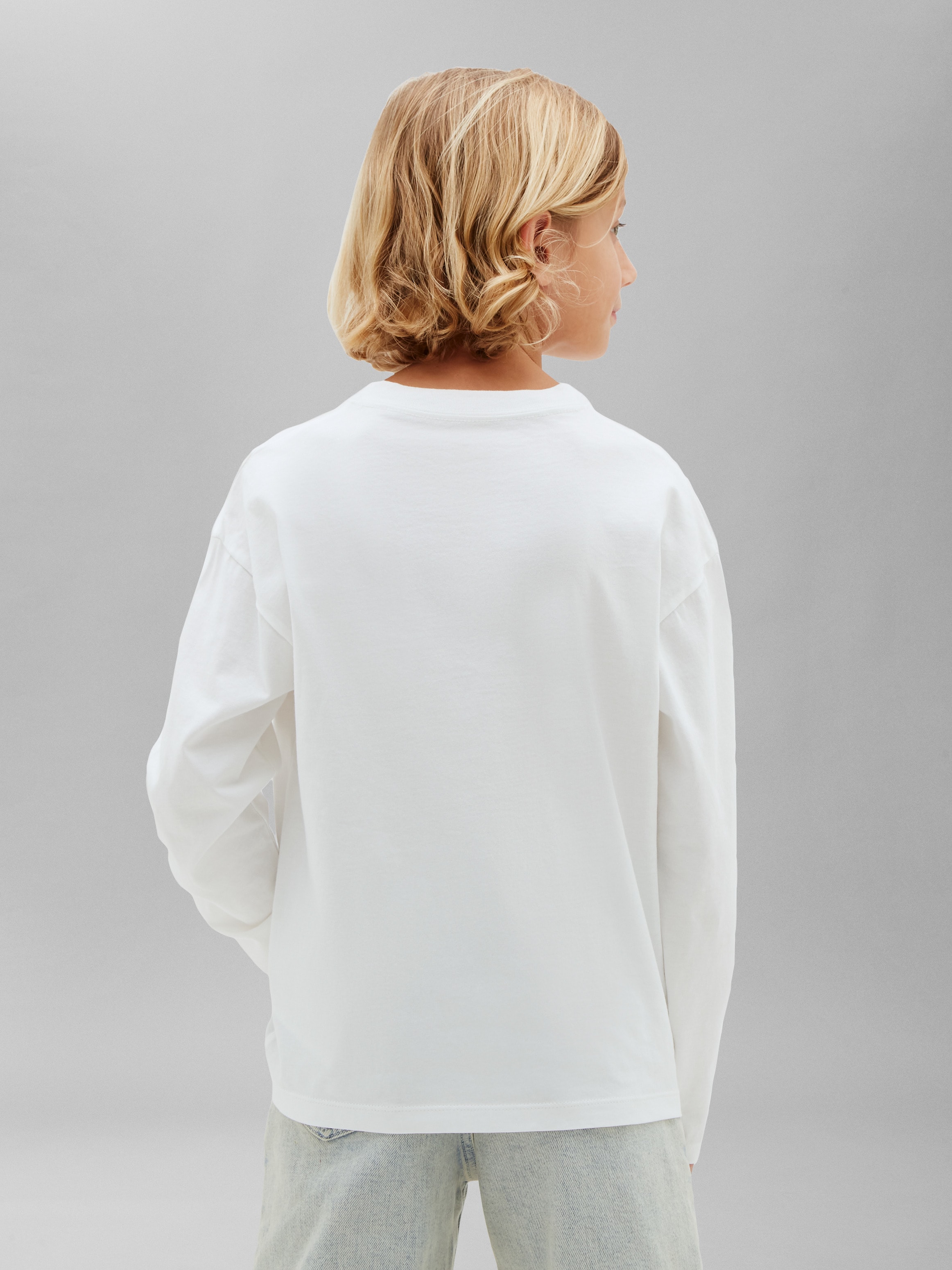 Calvin Klein Jeans T-shirt à manches longues »CHEST MONO LS T-SHIRT 2-PACK« Reine Baumwolle, Regular Fit, Logodruck