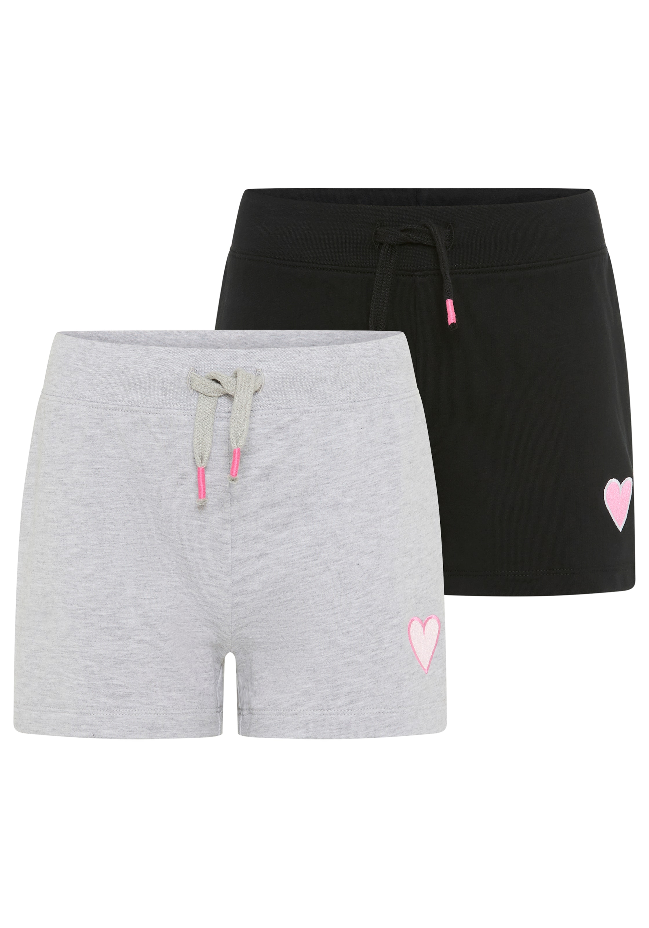 Image of H.I.S Sweatshorts "2er Pack Sweat-Shorts mit Stickerei für Mädchen" für Mädchen, mit Gummizug am Bund, aus Baumwolle und Viskose