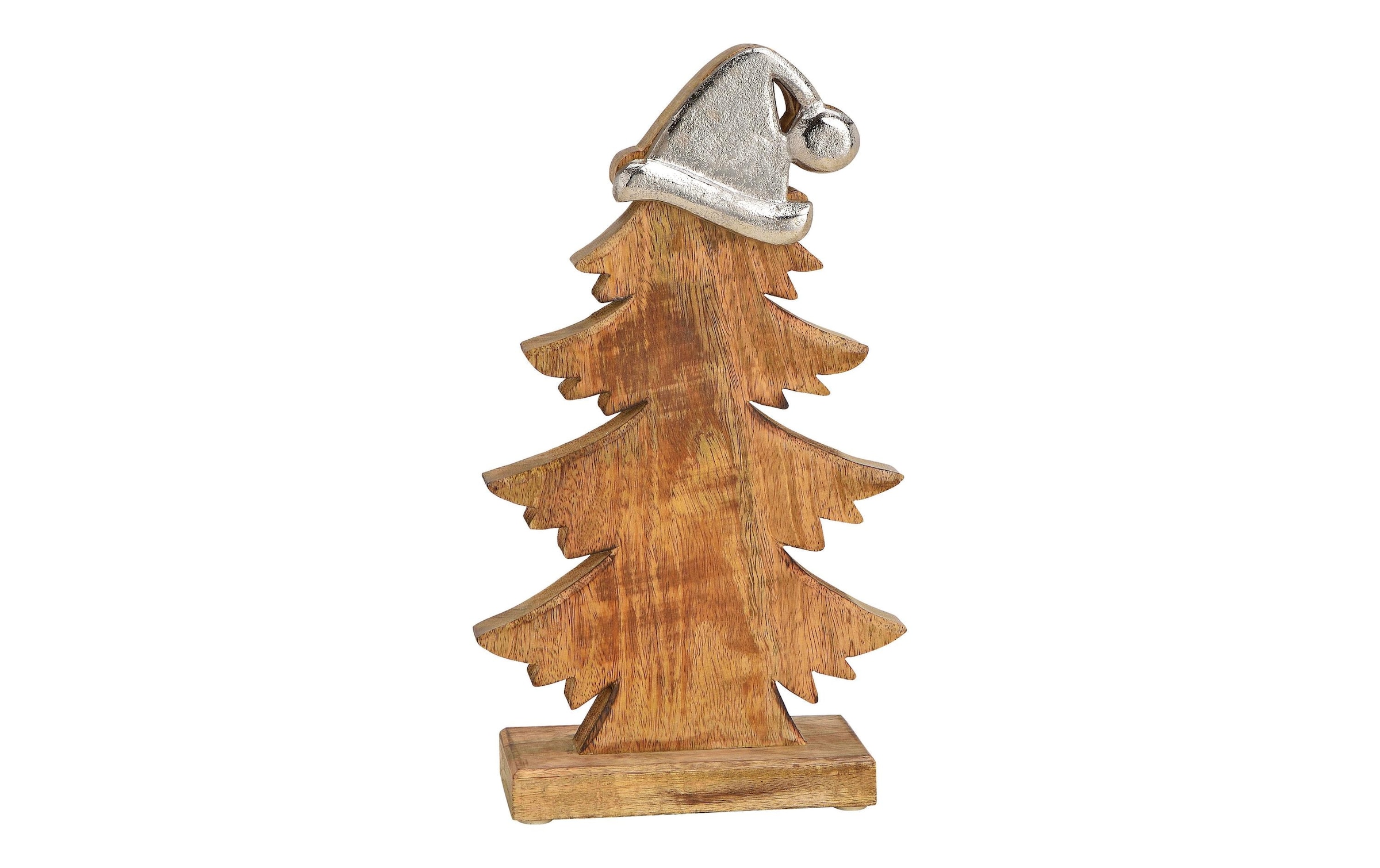 Weihnachtsfigur »G, Wurm Tannenbaum Nature/Silber, 35 cm«
