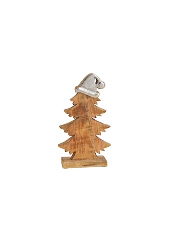 Weihnachtsfigur »G, Wurm Tannenbaum Nature/Silber, 35 cm«