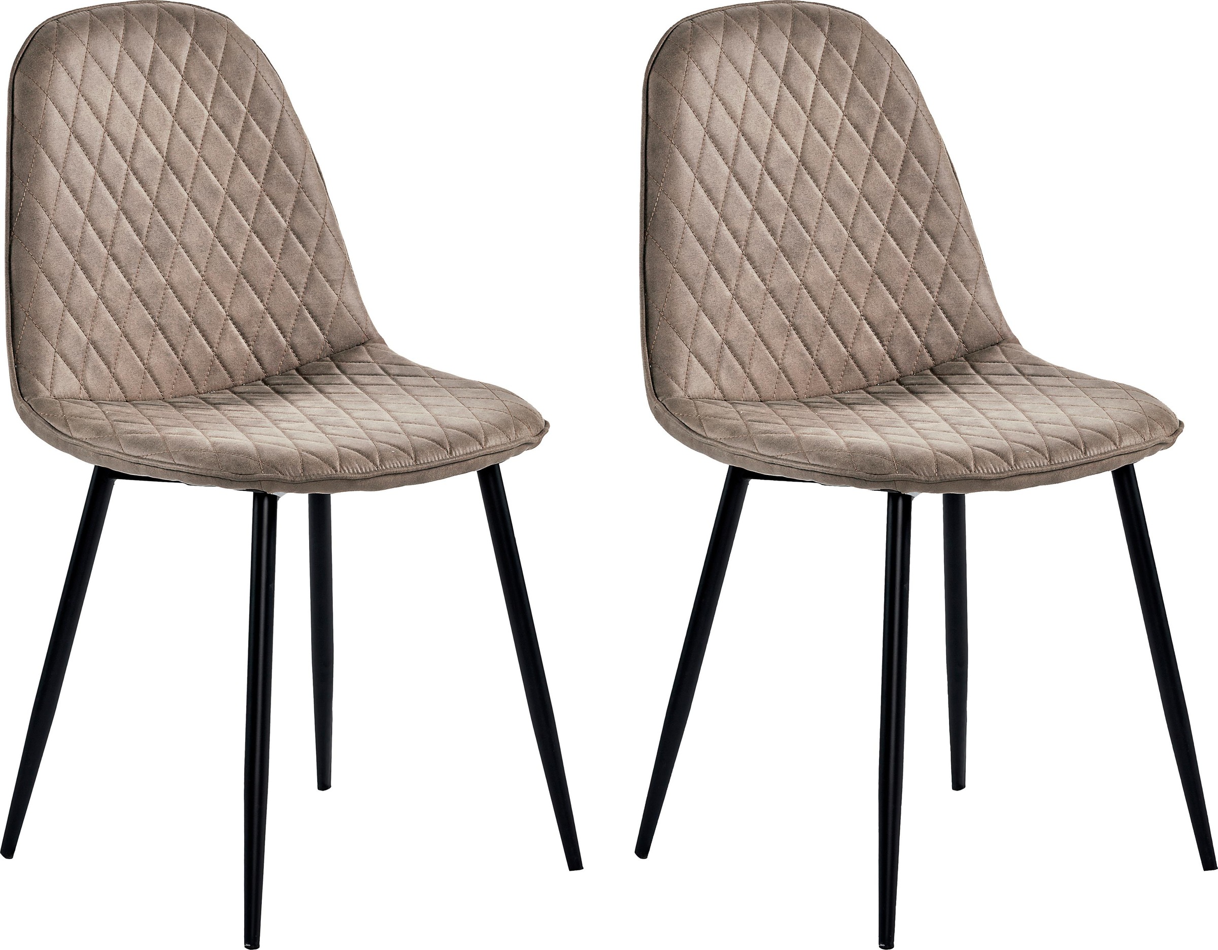 Image of Home affaire 4-Fussstuhl »Haiti«, (Set), 2 St., Microfaser, Bezug mit attraktiver Rautensteppung bei Ackermann Versand Schweiz