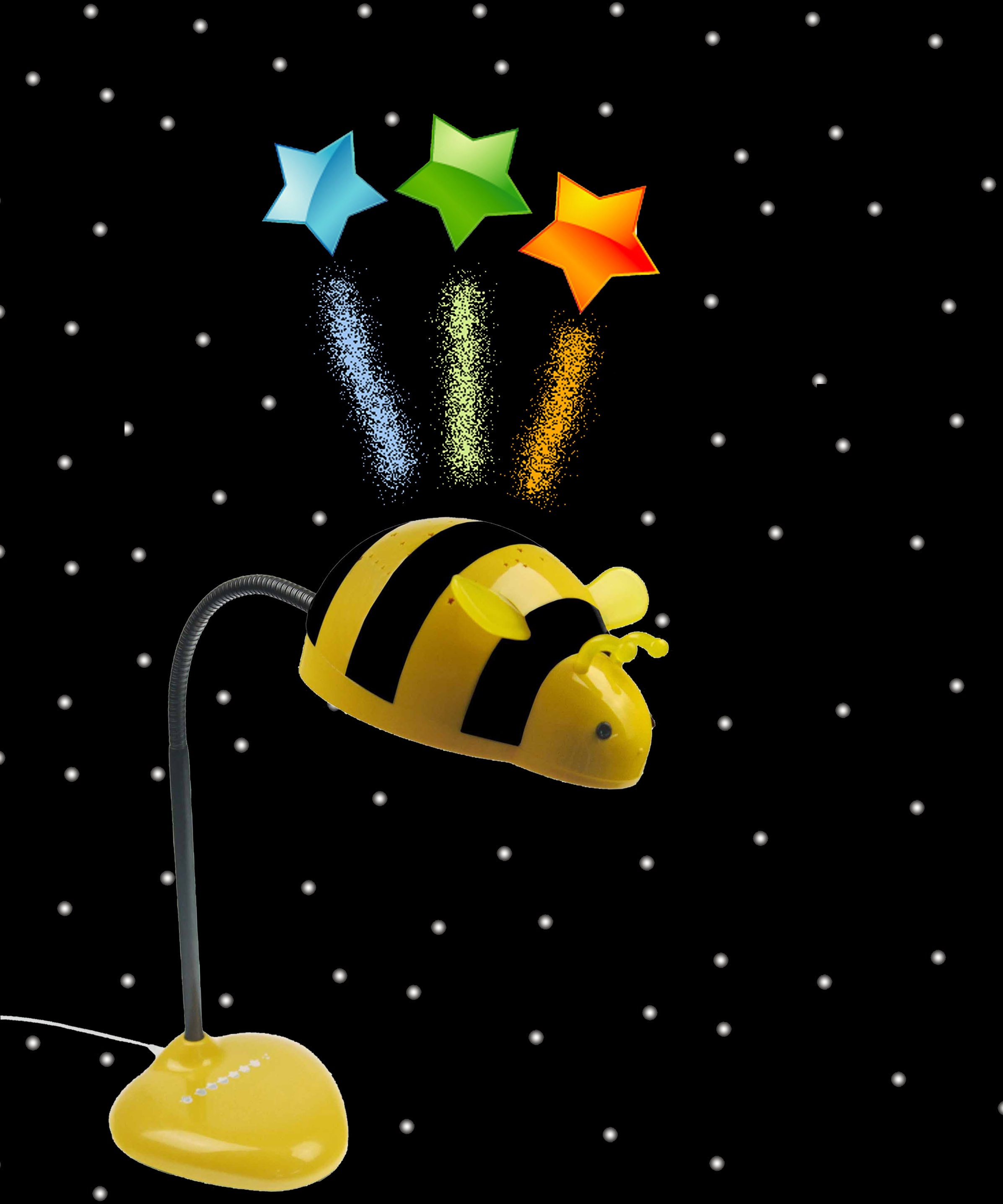 niermann LED Tischleuchte »Starbee«, 1 flammig, Leuchtmittel LED-Modul | LED fest integriert, Projektionsleuchte Starbee, Made in Germany
