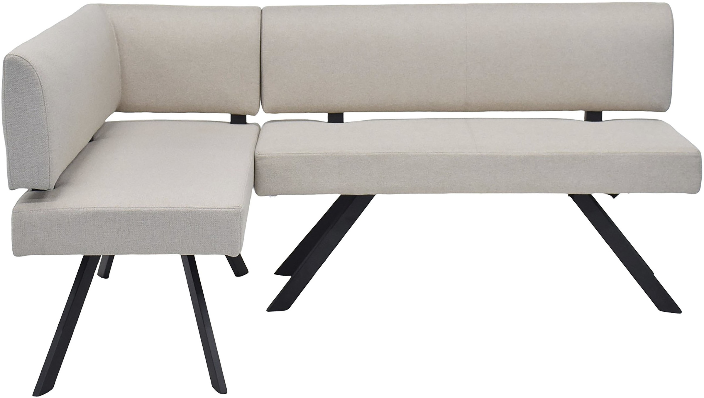 byLIVING Banc d'angle »TORONTO« Tissu tissé, jusqu’à 160 kg, ressorts ensachés, piètement 4 pieds, 3 places assises