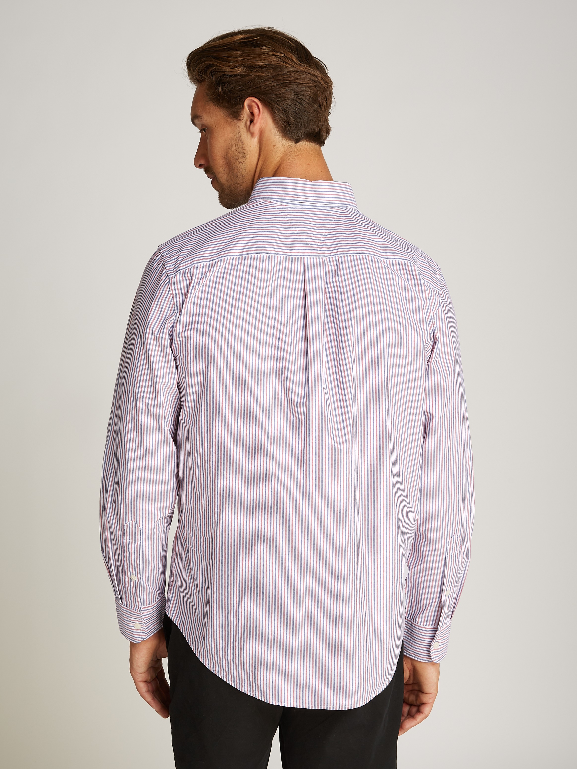 Tommy Hilfiger Langarmhemd »FLEX POPLIN CLASSIC STP Regular Fit SHIRT« mit Sreifenmuster