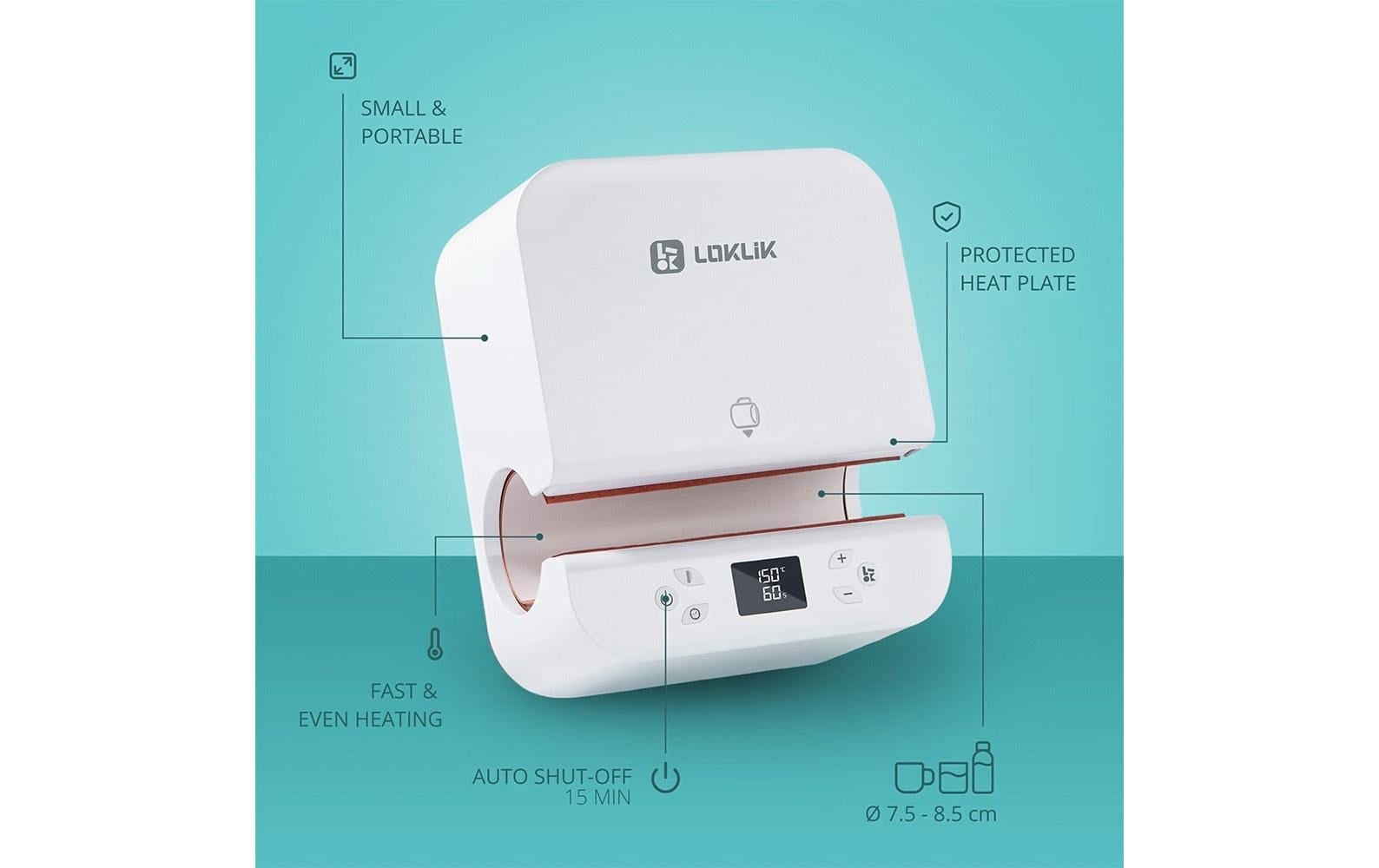 LOKLIK Presse à main »Auto Tumbler« Heizplattengrösse: 32,5 x 27,8 cm