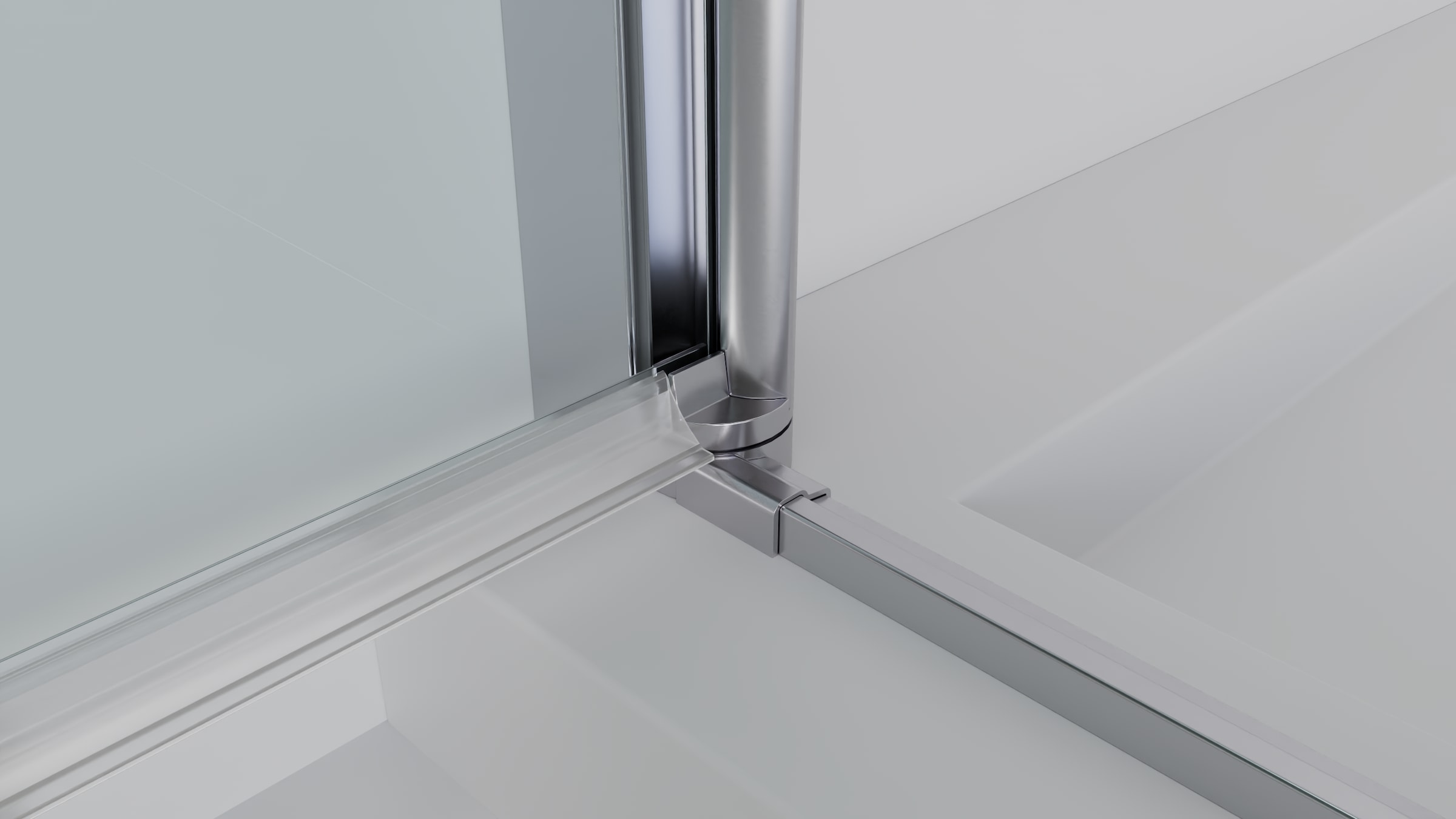 welltime Eckdusche »Firenze« Rahmenloses Design mit extravaganten Griffen, 6mm ESG