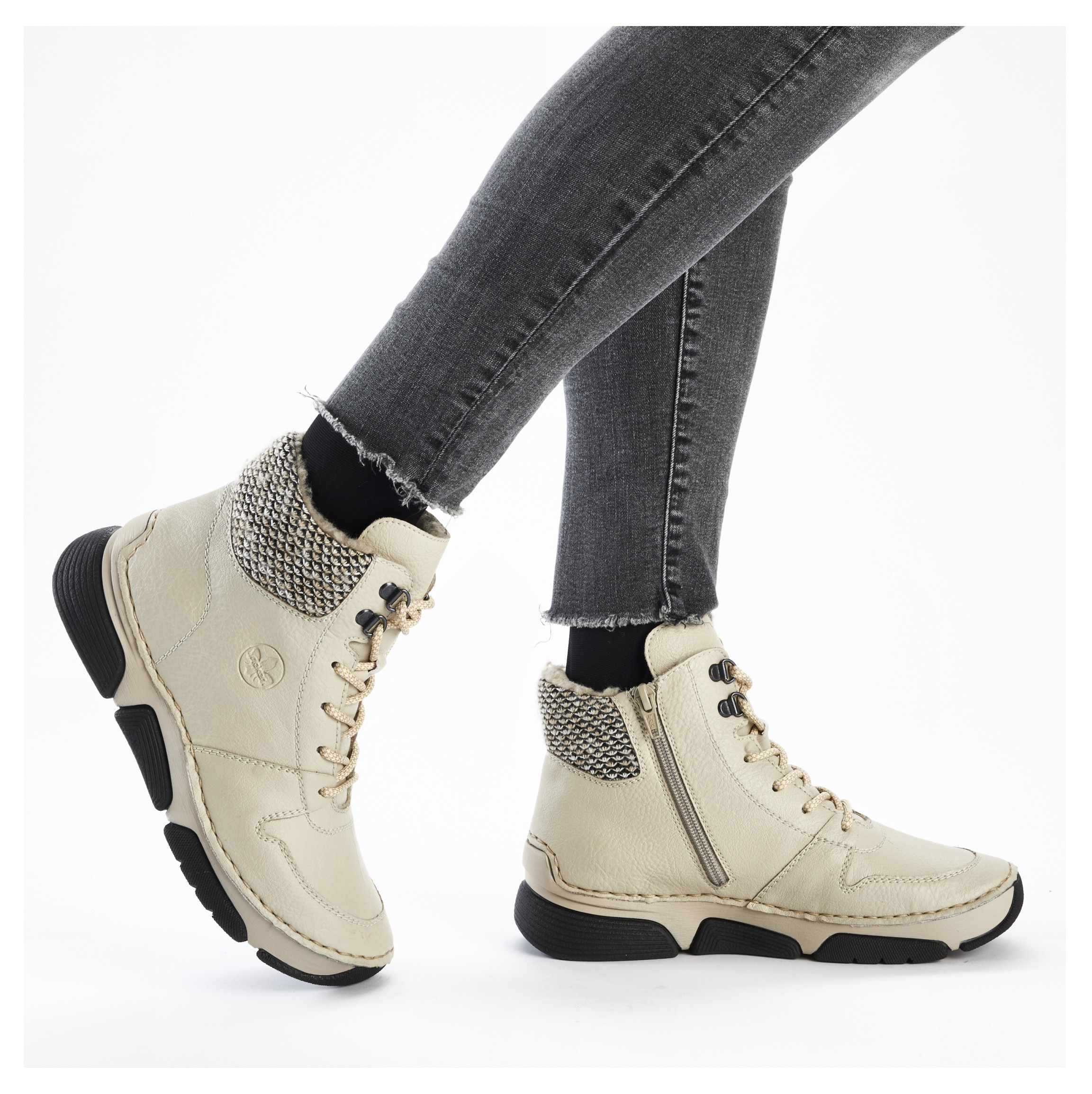 Rieker Bottes d'hiver  bottines à lacets, bottines avec fermeture éclair intérieure pratique