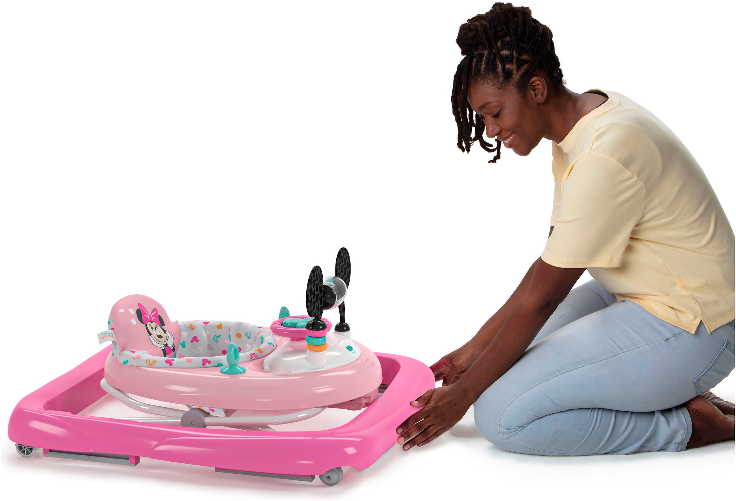 Bright Starts Trotteur »MINNIE MOUSE Tiny Trek™ Walker, Forever Besties™, 2-in-1 Walker« mit Licht und Sound