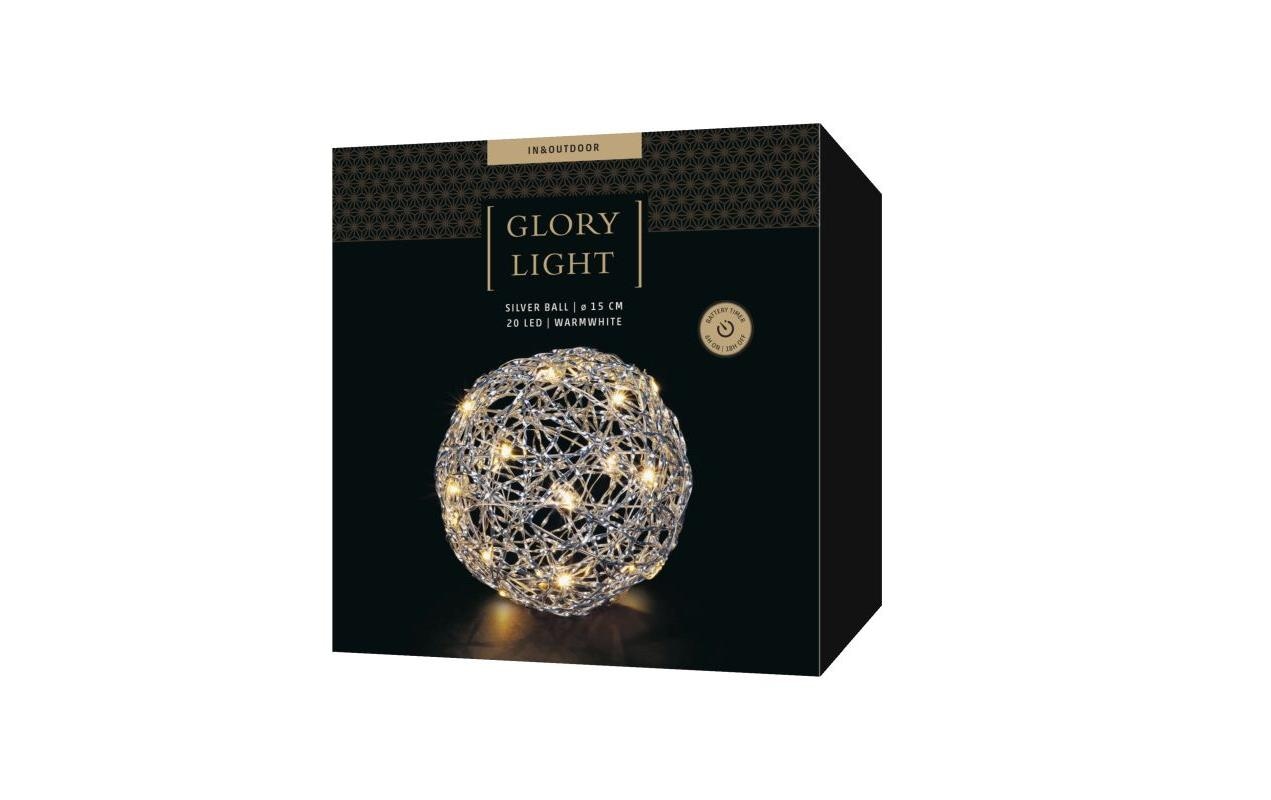 STT Objet décoratif LED »Silver Ball, 15 cm« 1 cuis